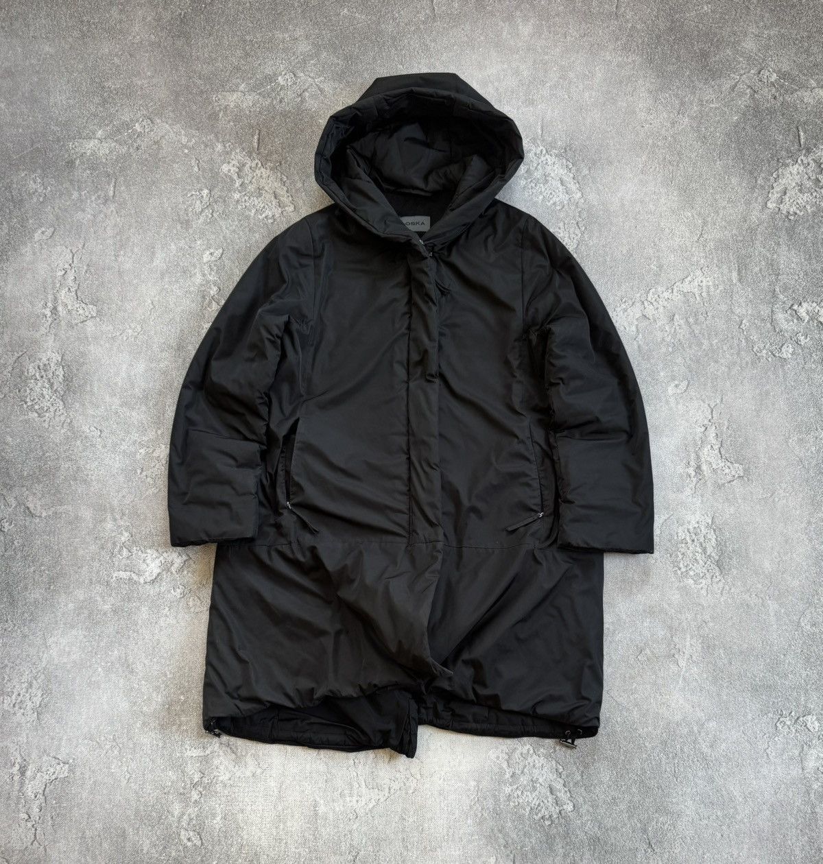 OSKA Oska 1size black jacket hooded coat zip avantgarde relaxed Size S / US 4 / IT 40 - 1 Thumbnail