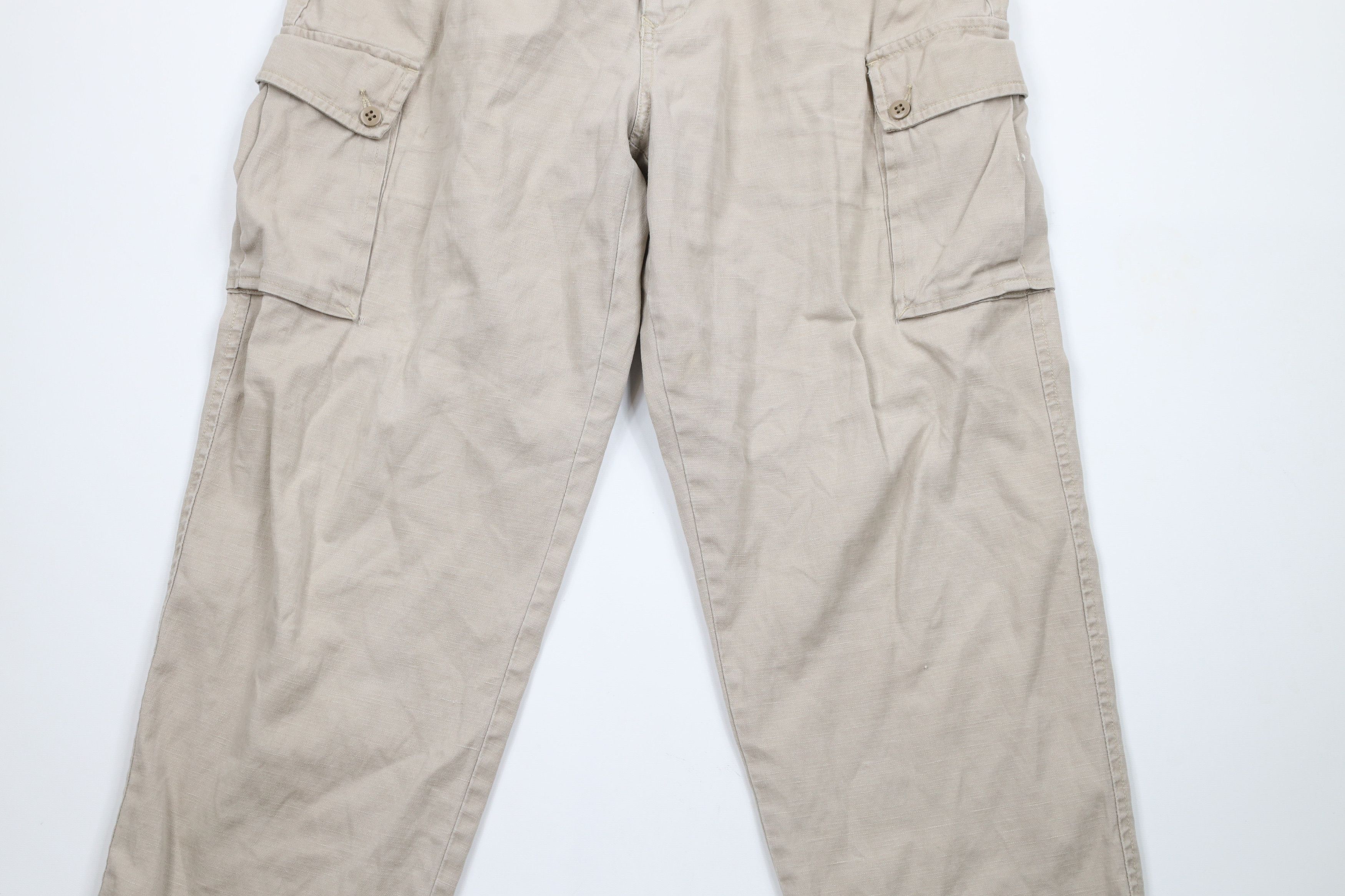 Tommy Hilfiger × Vintage Vintage 90s Tommy Hilfiger Baggy Linen Blend Cargo Pants Size US 36 / EU 52 - 3 Thumbnail