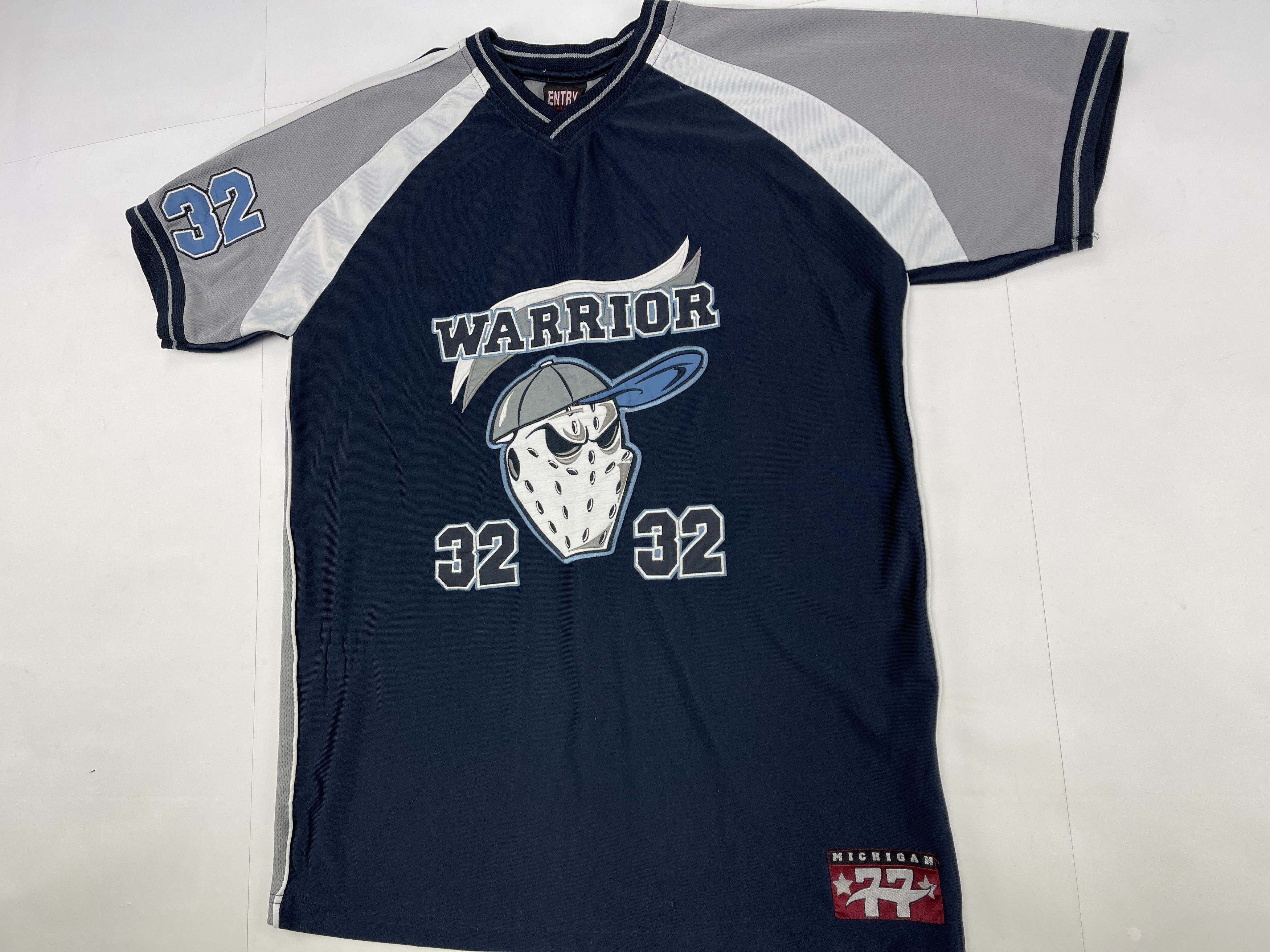 Rap Tees × Vintage Michigan Warrior jersey, vintage hip hop t-shirt, 90s size M Size US M / EU 48-50 / 2 - 4 Thumbnail