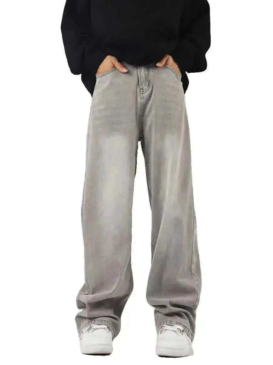 Japanese Brand Retro high street smoke gray baggy jeans Size US 32 / EU 48 - 2 Thumbnail