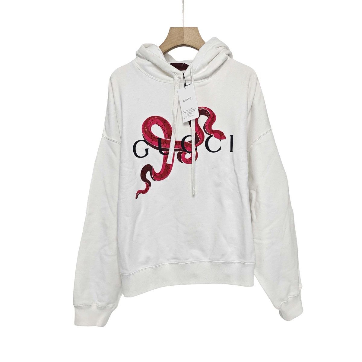 Gucci Gucci white Snake hoodie Size US S / EU 44-46 / 1 - 2 Thumbnail