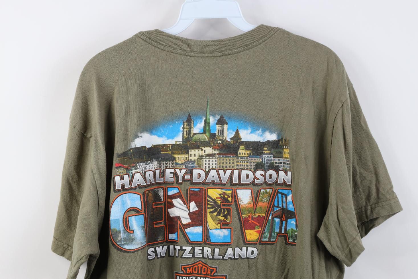 Harley Davidson Y2K Harley Davidson Military Geneva Switzerland T-Shirt USA Size US L / EU 52-54 / 3 - 13 Thumbnail