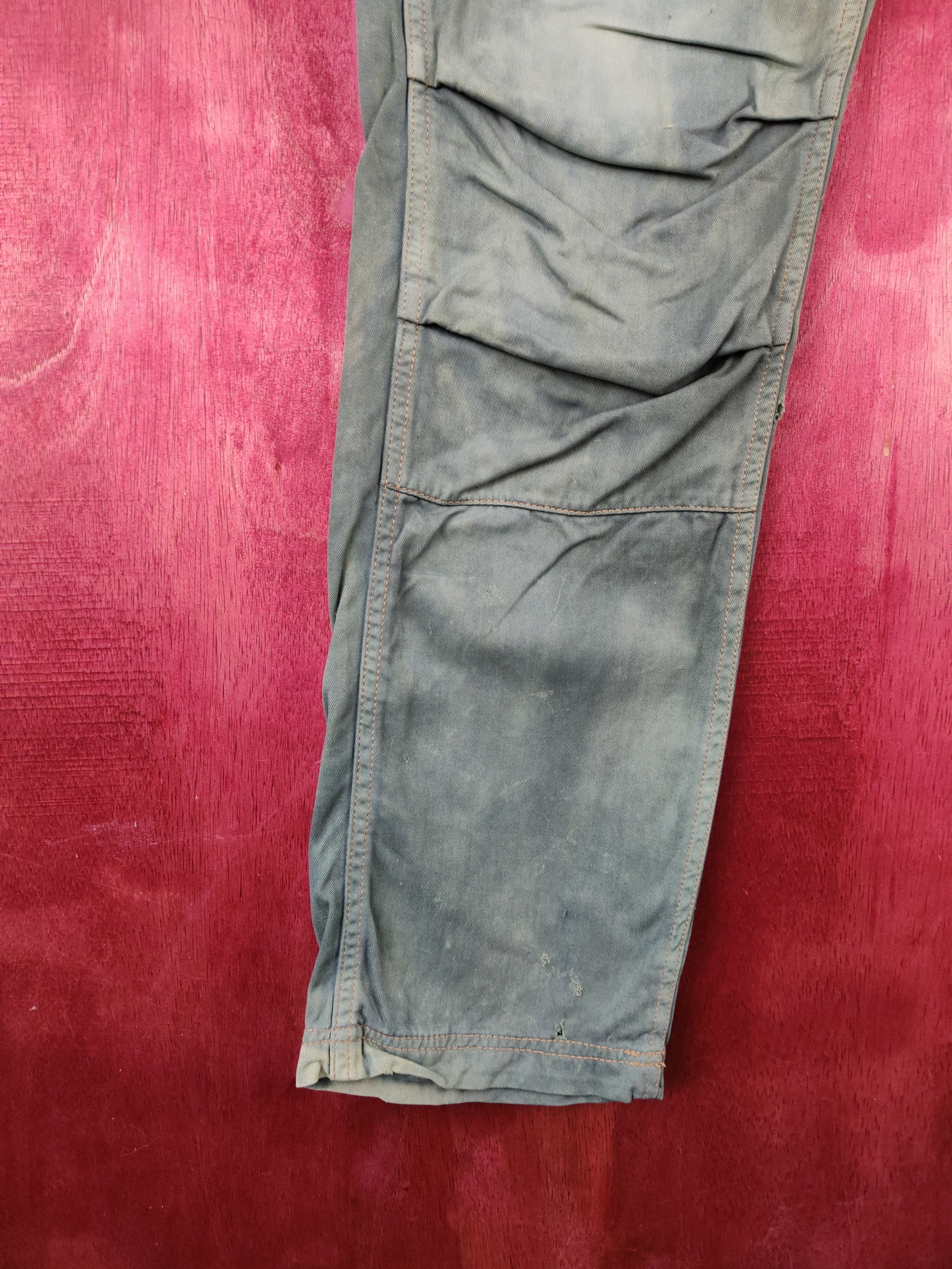 Japanese Brand Stooge&co Green Faded Multipocket Cargo Pants #S2014 Size US 30 / EU 46 - 4 Thumbnail