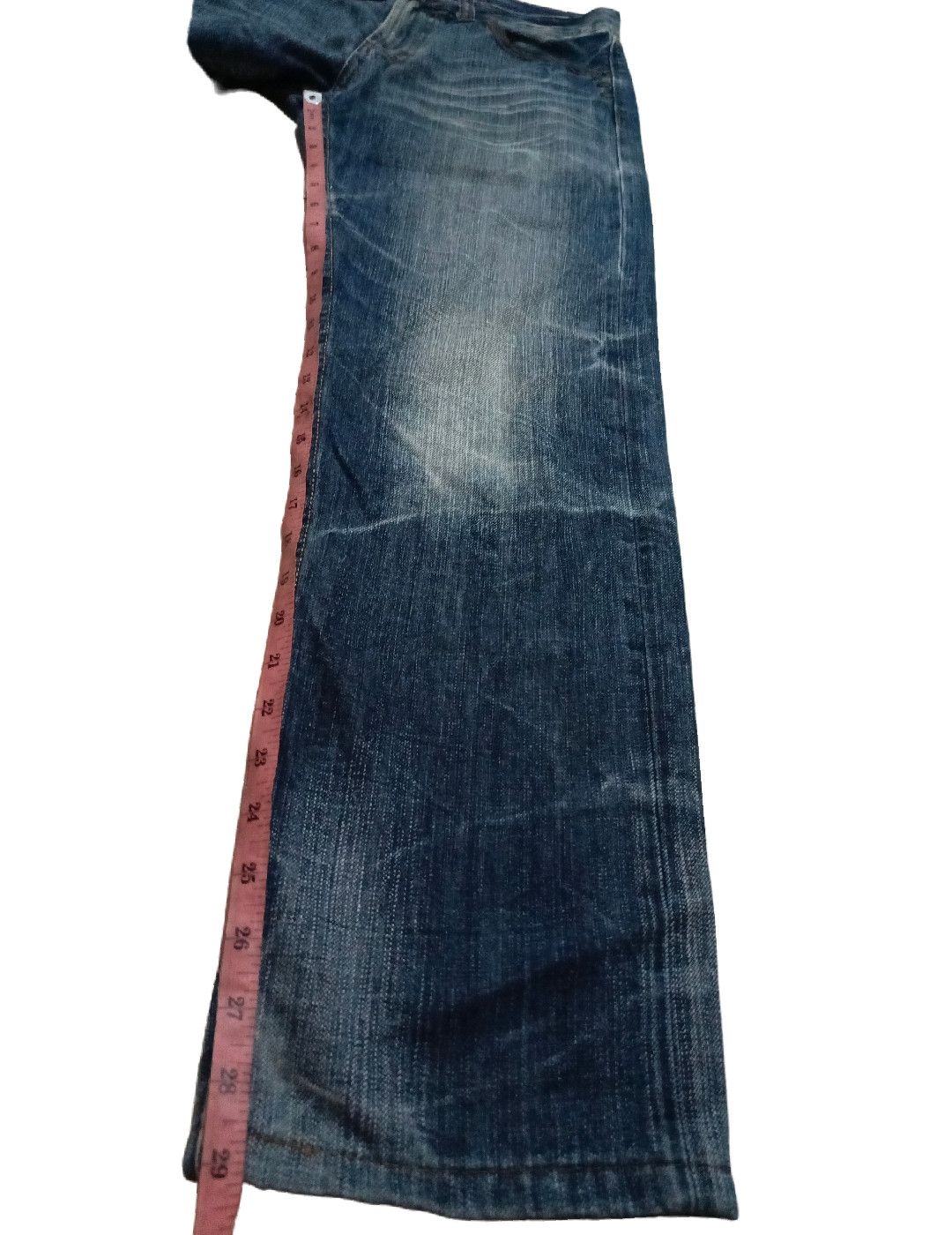 PPFM Leather Wing Waist Distressed Washed Denim Size US 32 / EU 48 - 4 Thumbnail