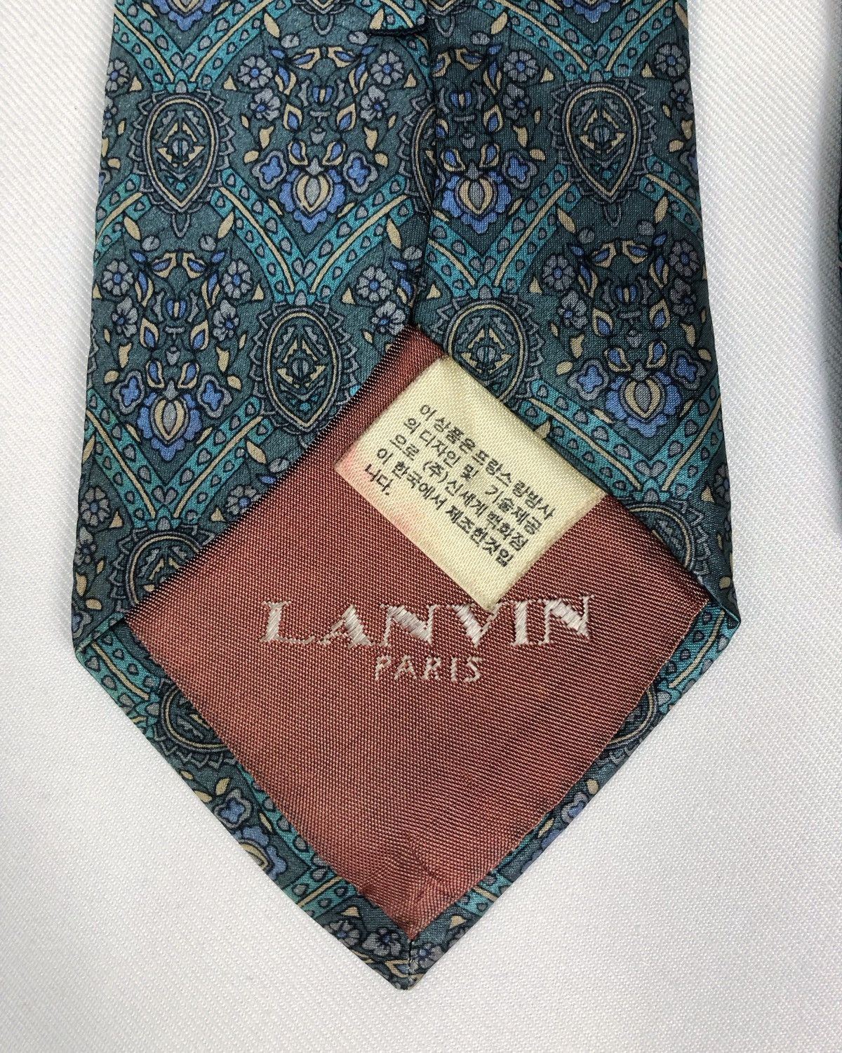 Lanvin Rare Vintage Lanvin Paris Paisley Silk Tie Size ONE SIZE - 6 Thumbnail