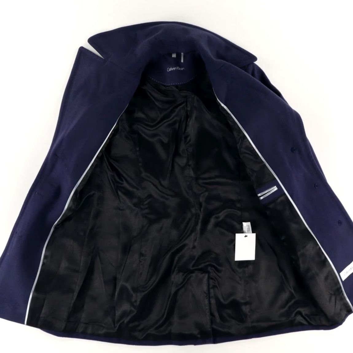 Calvin Klein Calvin Klein Navy Double Faced Peacoat Jacket Women's 4 Long Sleeve Coat Size S / US 4 / IT 40 - 4 Thumbnail