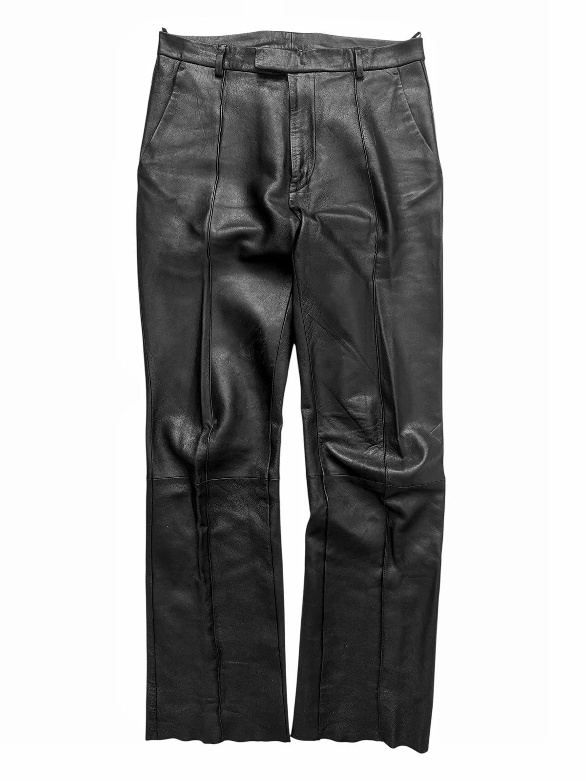 Gucci Lambskin Pleated Leather Trousee Pants Size US 32 / EU 48 - 1 Thumbnail
