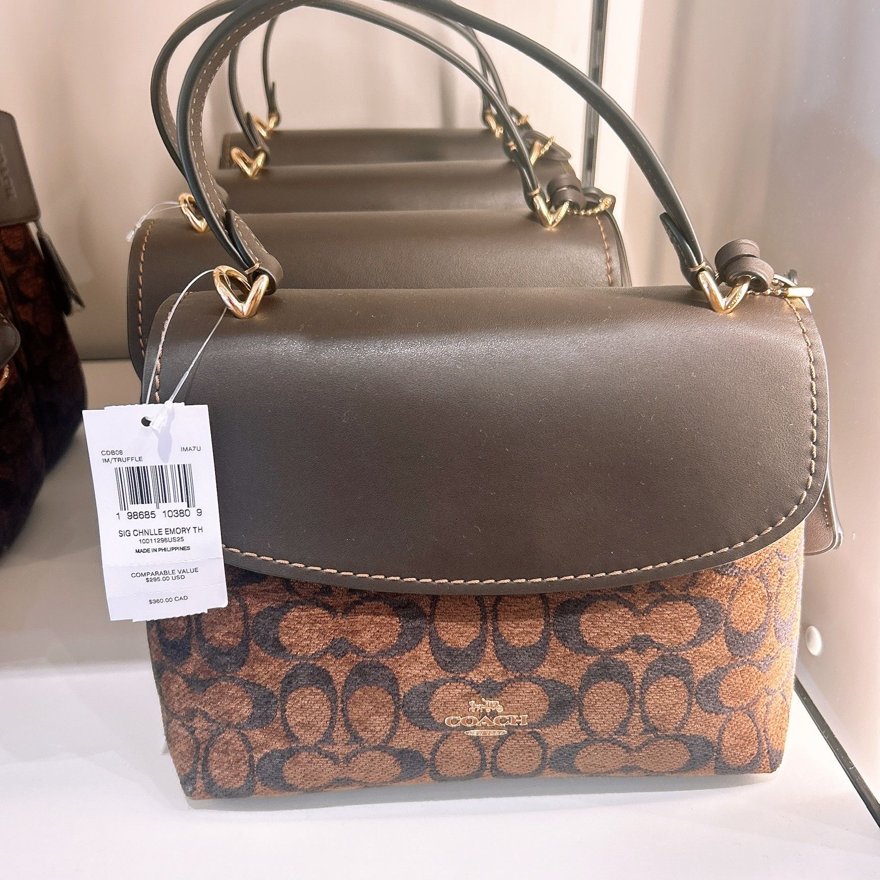 Coach Emory Top Handle Bag In Signature Chenille CDB08 Size ONE SIZE - 1 Thumbnail