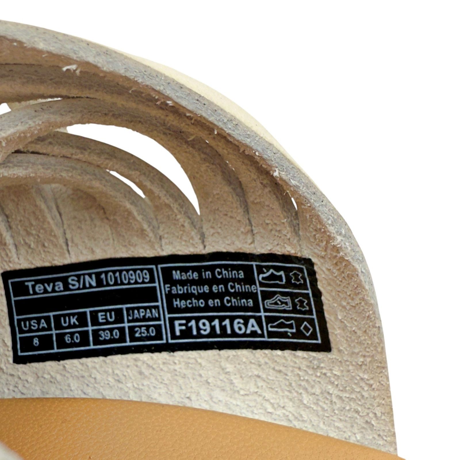 Teva Teva Arrabelle Leather Cork Wedge Strappy Sandal Beige Size US 8 / IT 38 - 6 Thumbnail