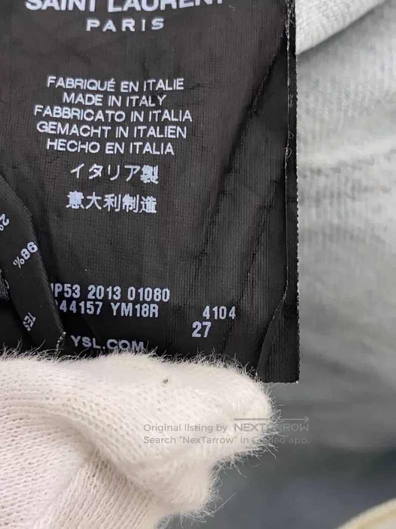 Saint Laurent Paris Saint Laurent Paris Ice Blue Denim Jeans i Size US 27 - 4 Thumbnail