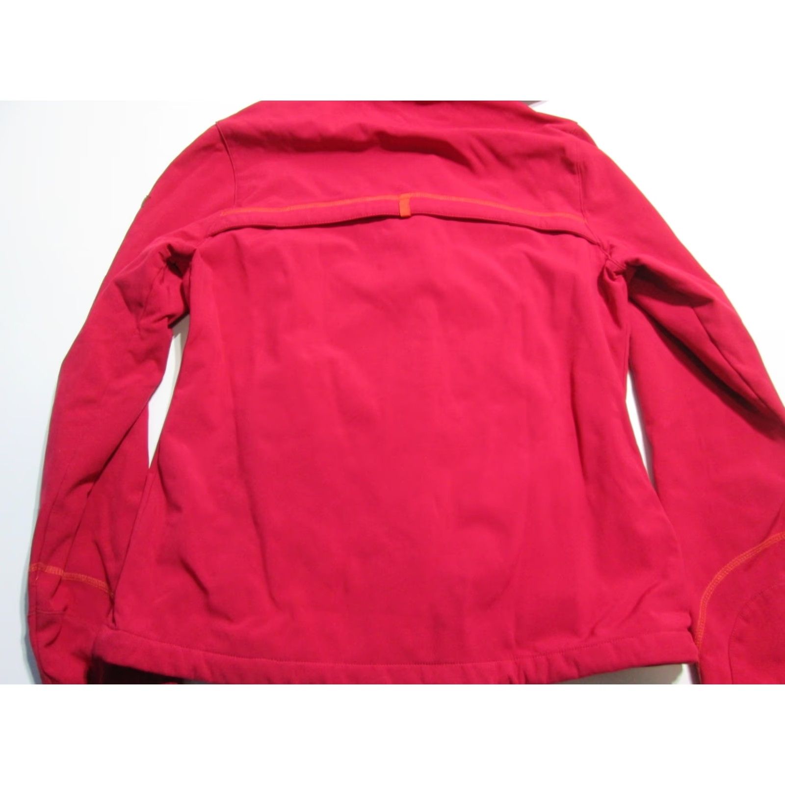 Weatherproof 32 Weatherproof Womens Windbreaker Jacket S Red Hooded Zip Pockets Solid Polyester Outerwear Size S / US 4 / IT 40 - 2 Thumbnail