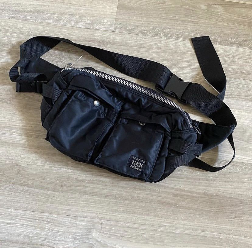 image of Porter Tanker Waist Bag Made In Japan in Black, Men's
