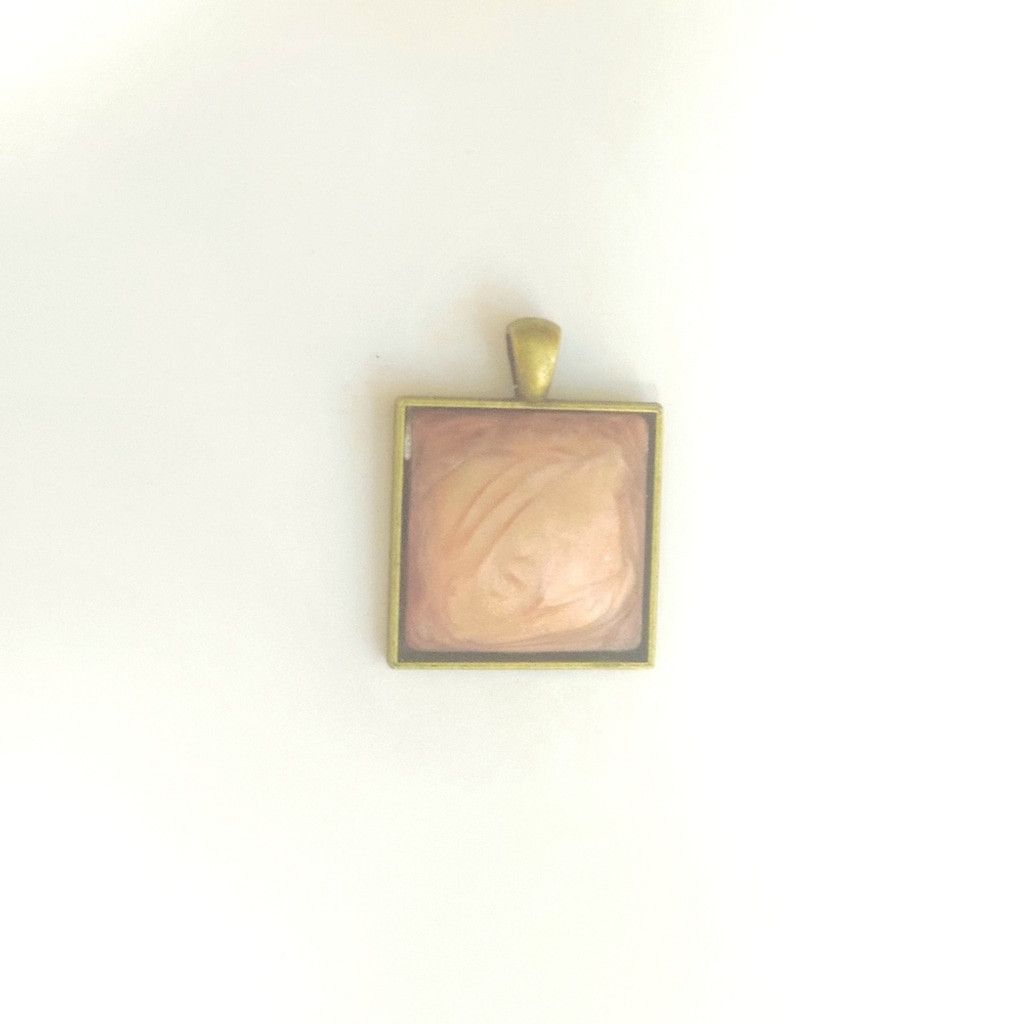 Handmade Rose resin bronze tone pendant Size ONE SIZE - 1 Thumbnail