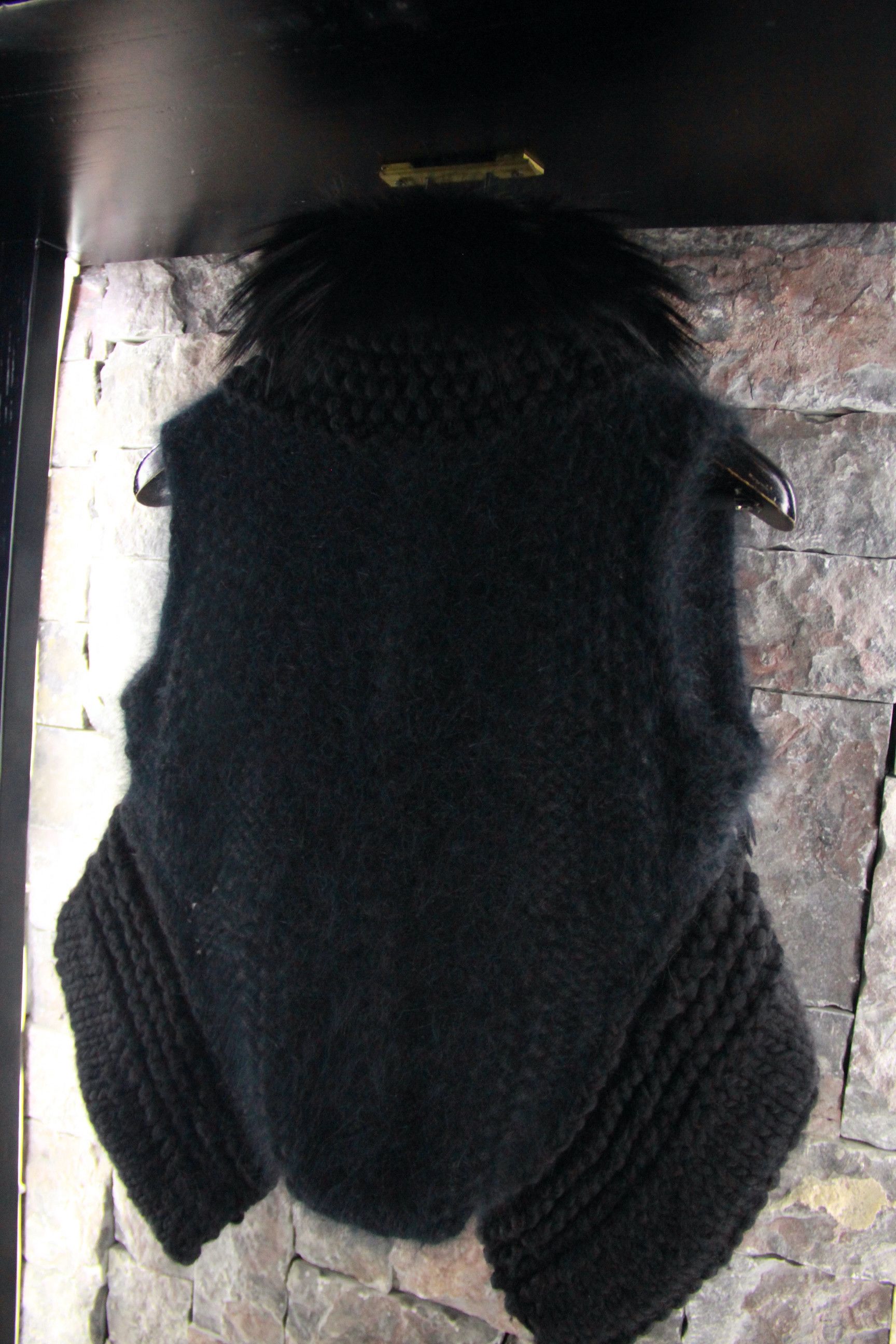 Rick Owens Rick Owens Mink Fur Collar Knitted Vest Size US XXS / EU 40 - 5 Thumbnail
