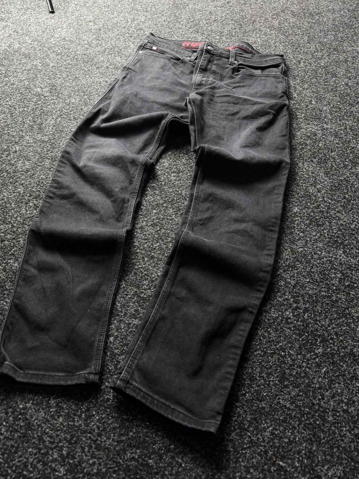 Hugo Boss Luxury 00s Y2K HUGO Boss 1734 black Slim fit denim jeans Size US 32 / EU 48 - 3 Thumbnail