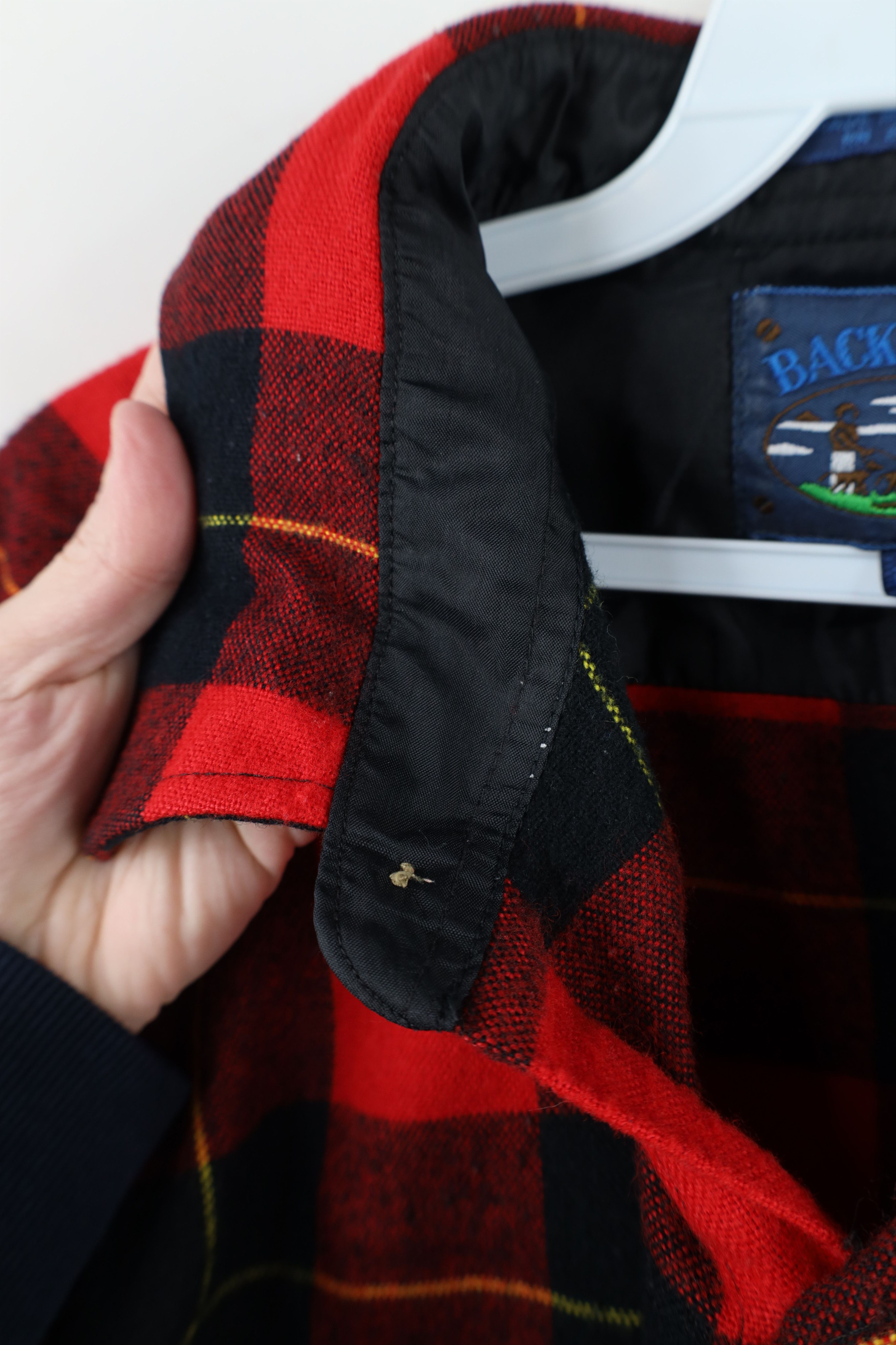 Vintage Vintage 90s Streetwear Knit Collared Button Shirt Plaid Size US XL / EU 56 / 4 - 8 Thumbnail