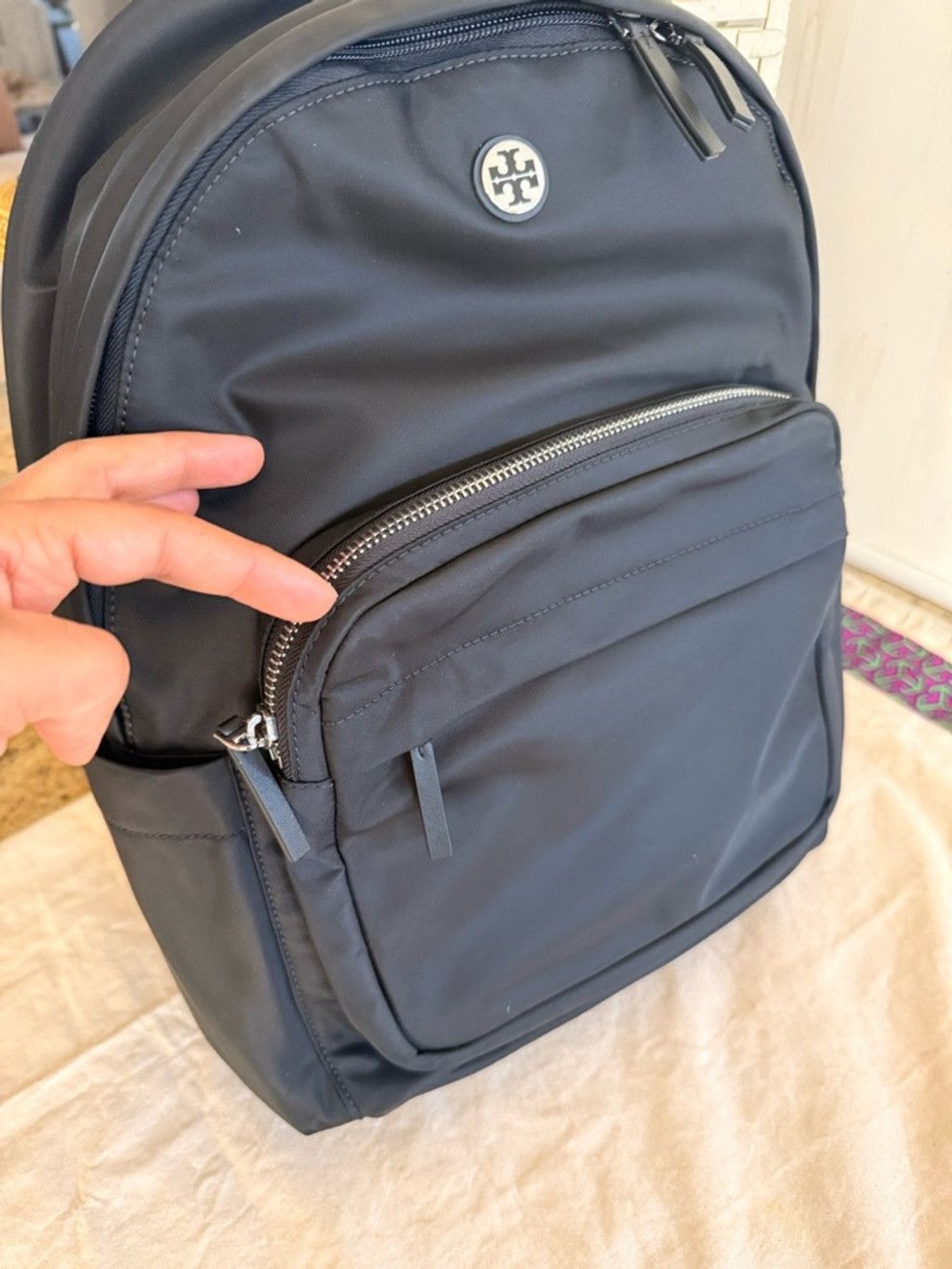 Tory Burch New Tory Burch Ella Black Nylon Backpack large Size ONE SIZE - 4 Thumbnail