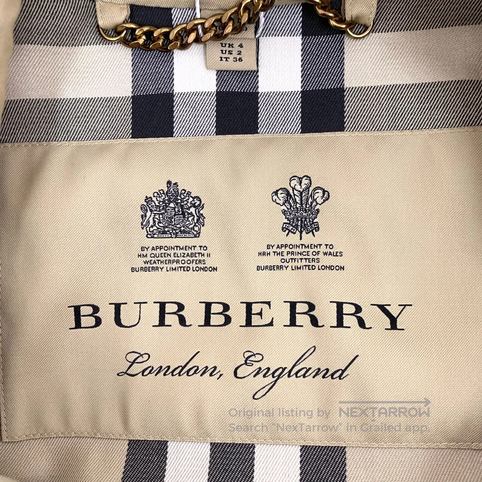 Burberry Burberry Brown Cotton Collar Double-breasted Long Sleeve B Size XS / US 0-2 / IT 36-38 - 5 Thumbnail