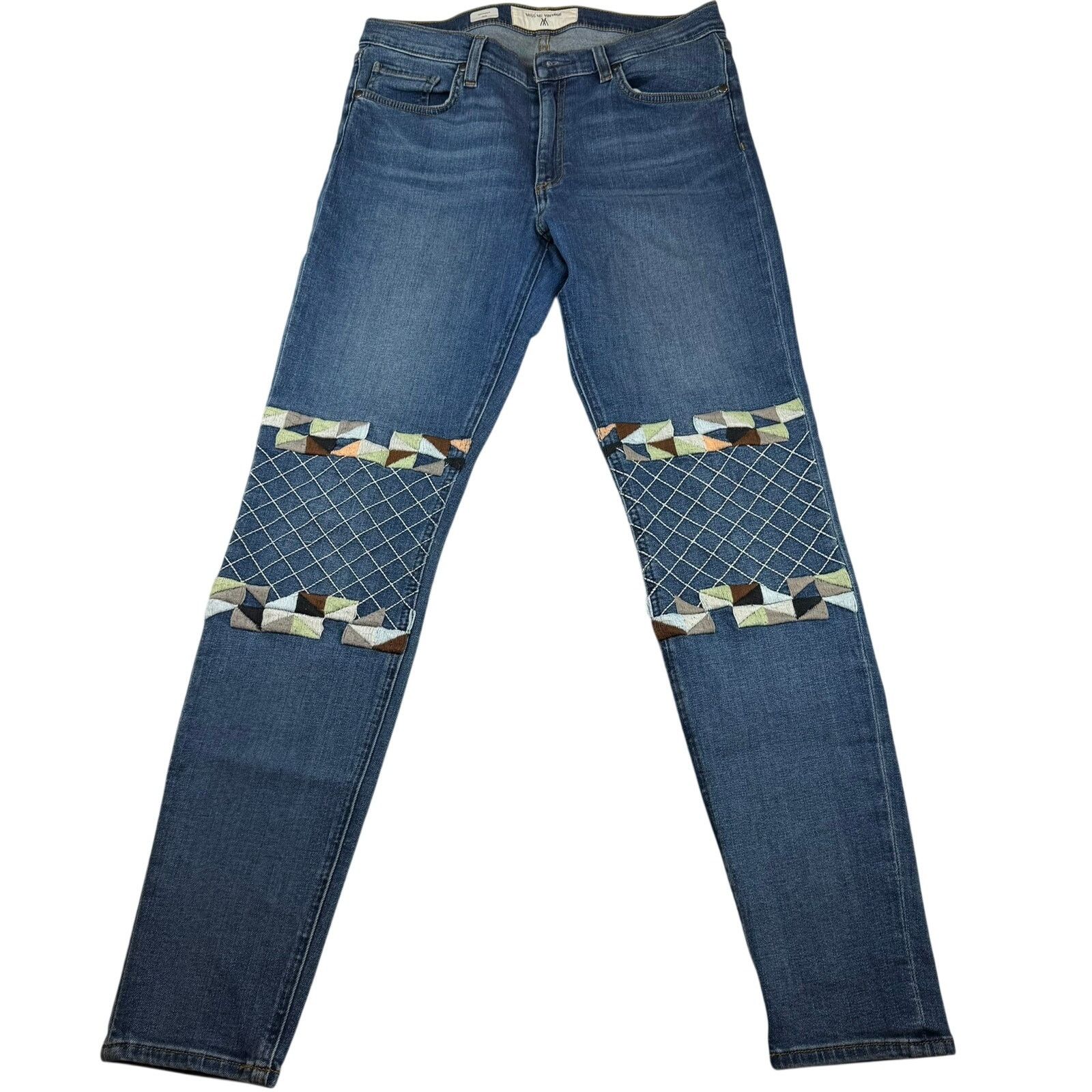 Miss Me Miss Me Vintage Skinny Jeans Size 30 Patchwork Knee Size 30" / US 8 / IT 44 - 1 Thumbnail