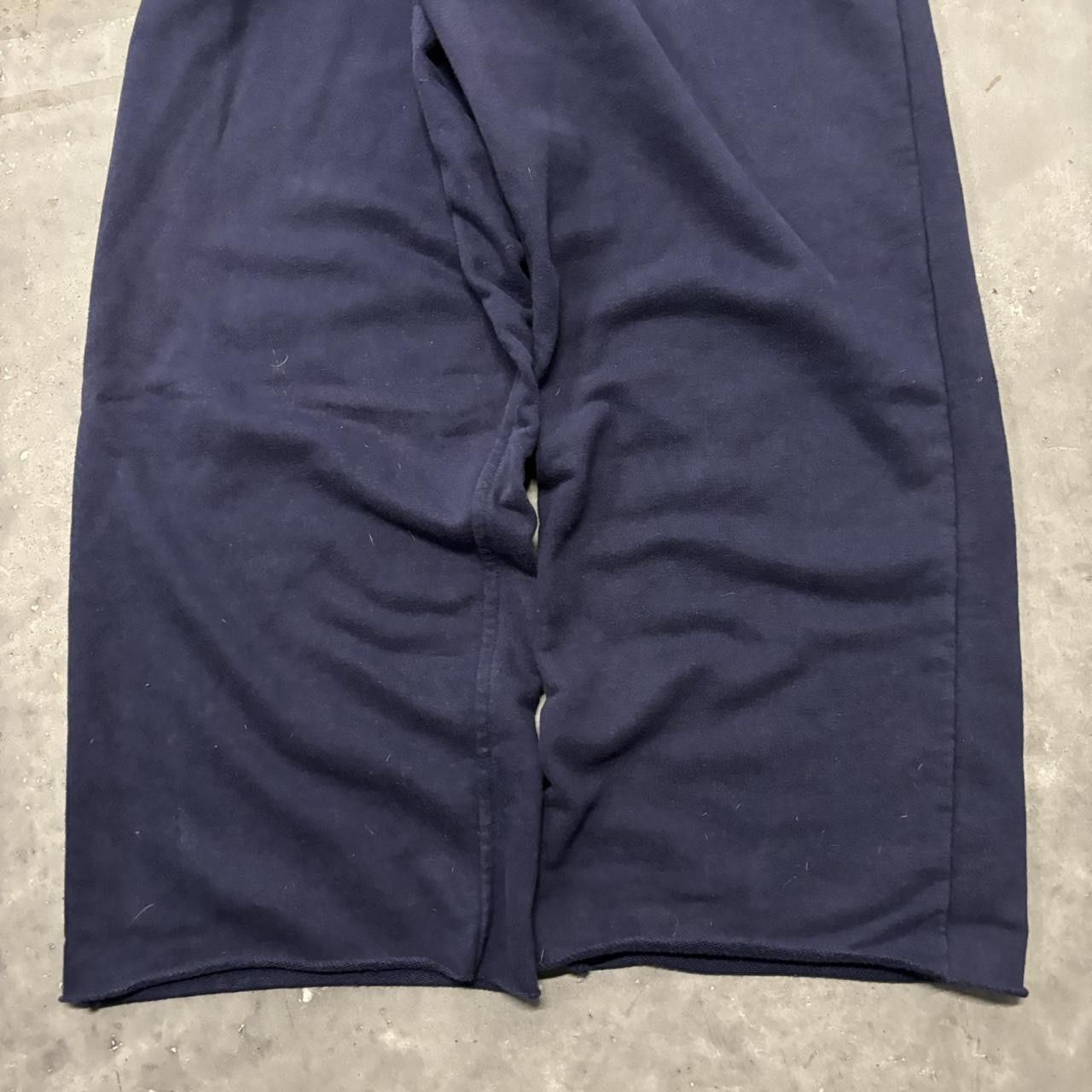 Japanese Brand × Vintage Crazy Vintage Y2K/2000s Baggy Navy Blue Skater Style Essential Sweatpants! Size US 32 / EU 48 - 5 Thumbnail