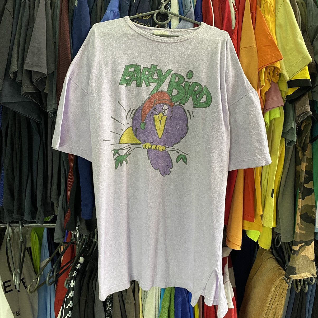 Vintage Vintage 90’s Early Bird Big Logo Singl stitch graphic tee Size US XL / EU 56 / 4 - 1 Thumbnail