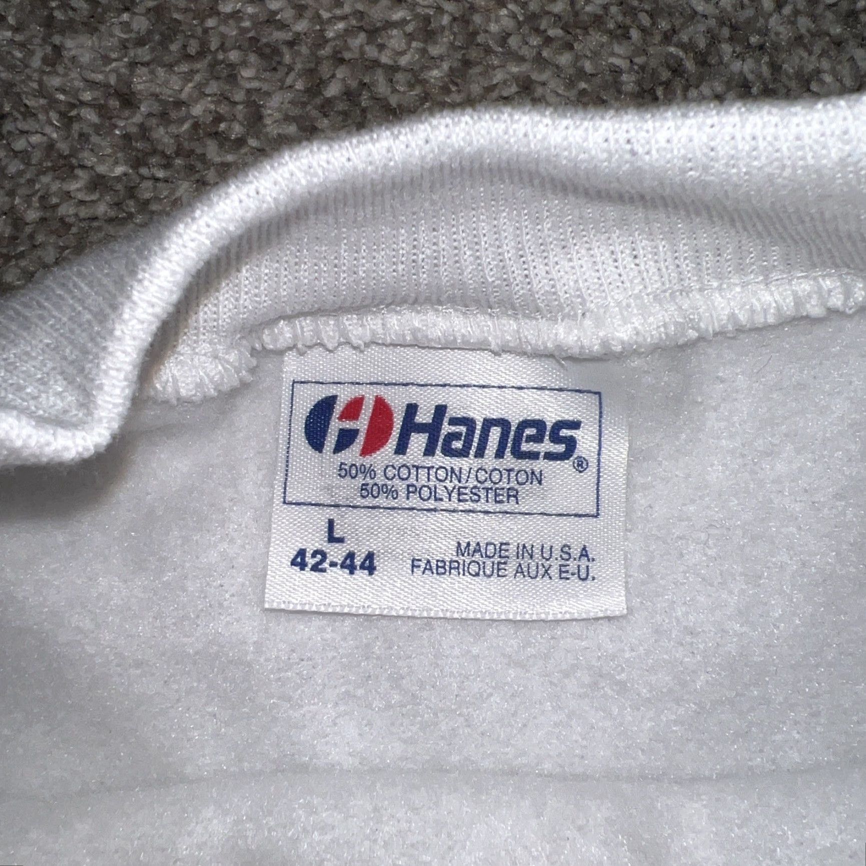 Hanes VTG Hanes White Pullover Sweatshirt Mens L USA Shirt Size US L / EU 52-54 / 3 - 4 Thumbnail
