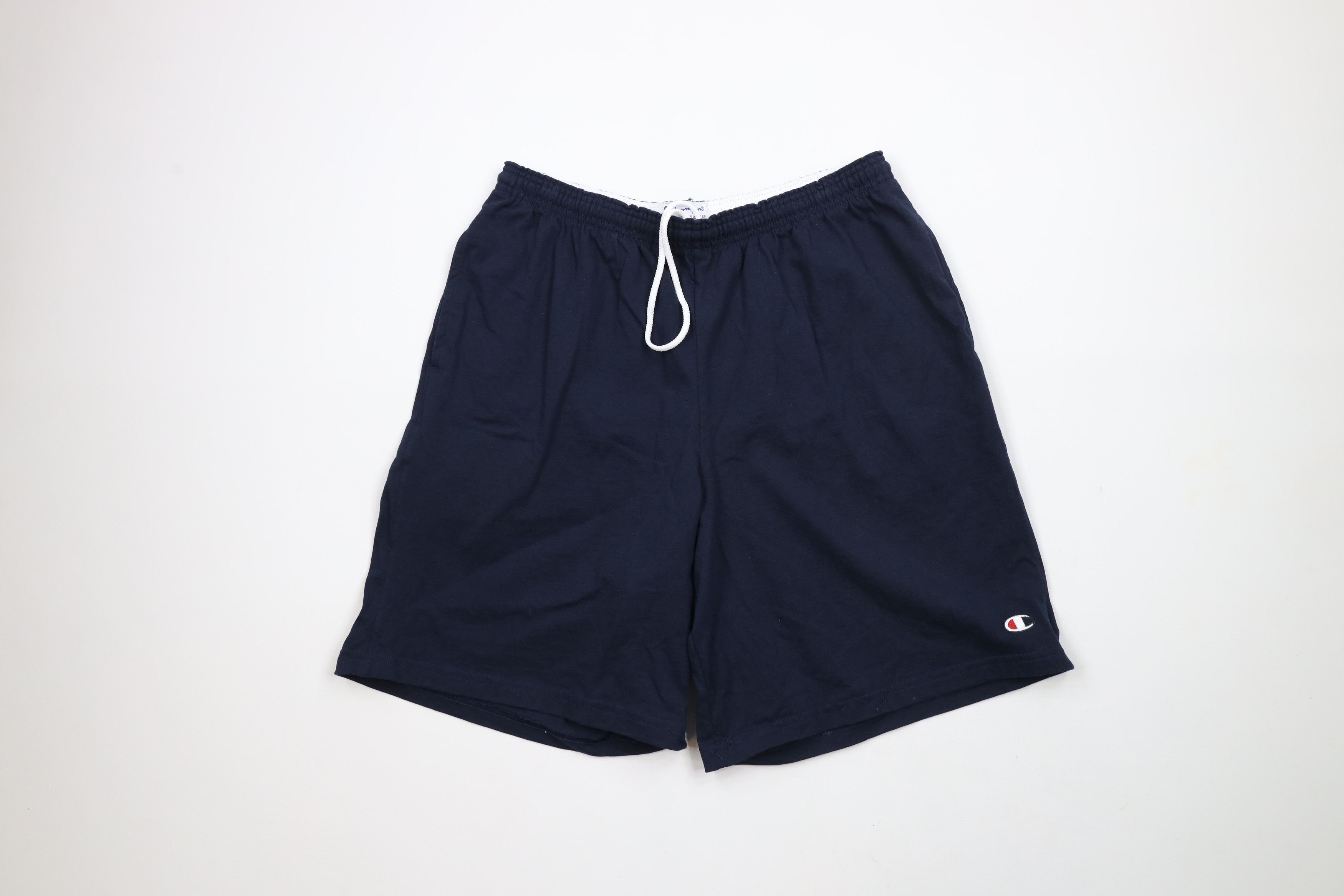Champion × Vintage Vintage Champion Classic Logo Above Knee Shorts Blue Cotton Size US 34 / EU 50 - 1 Thumbnail