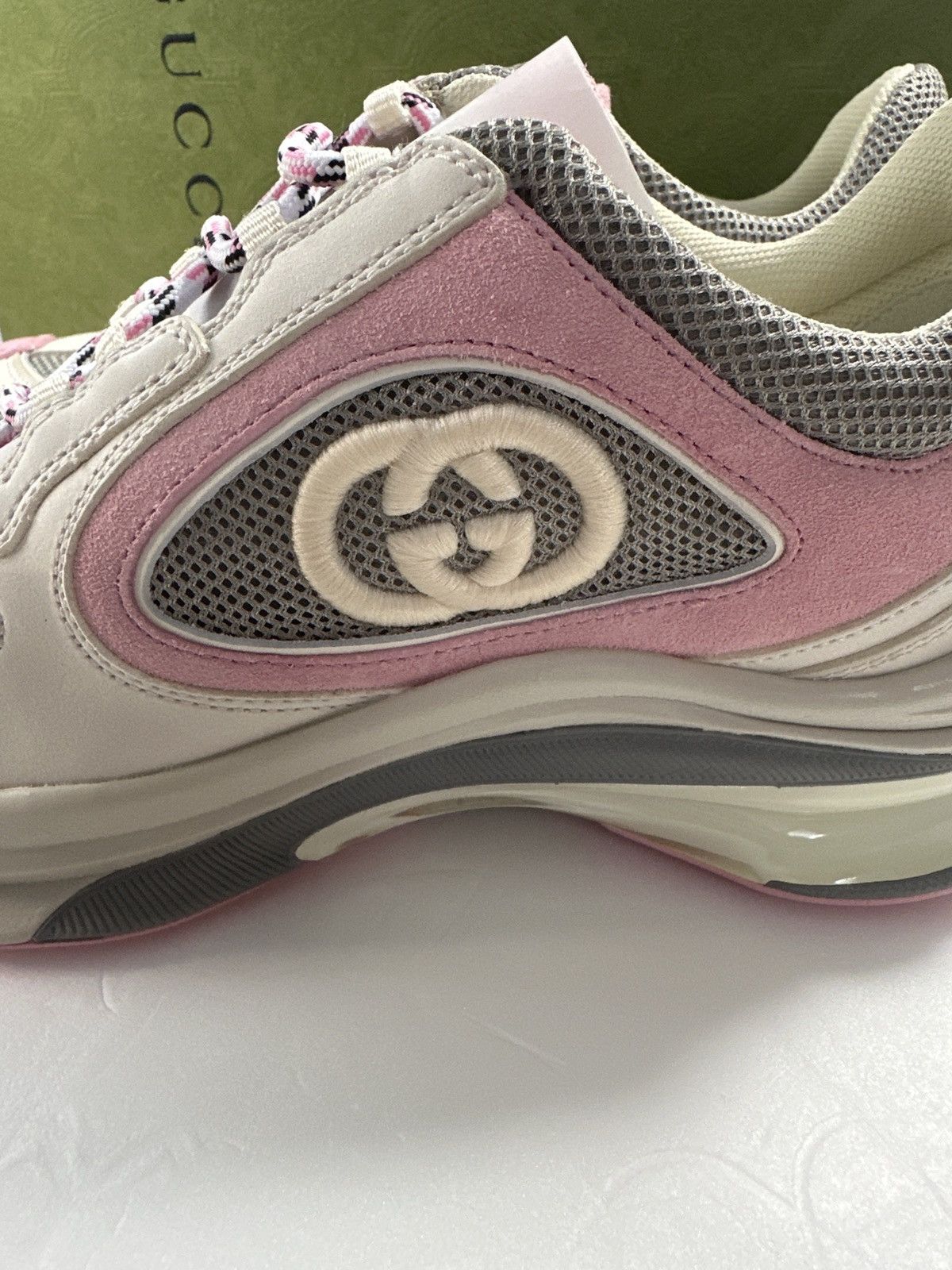 Gucci Gucci Run Premiem Suede Mesh Sneakers Size US 6.5 / IT 36.5 - 5 Thumbnail