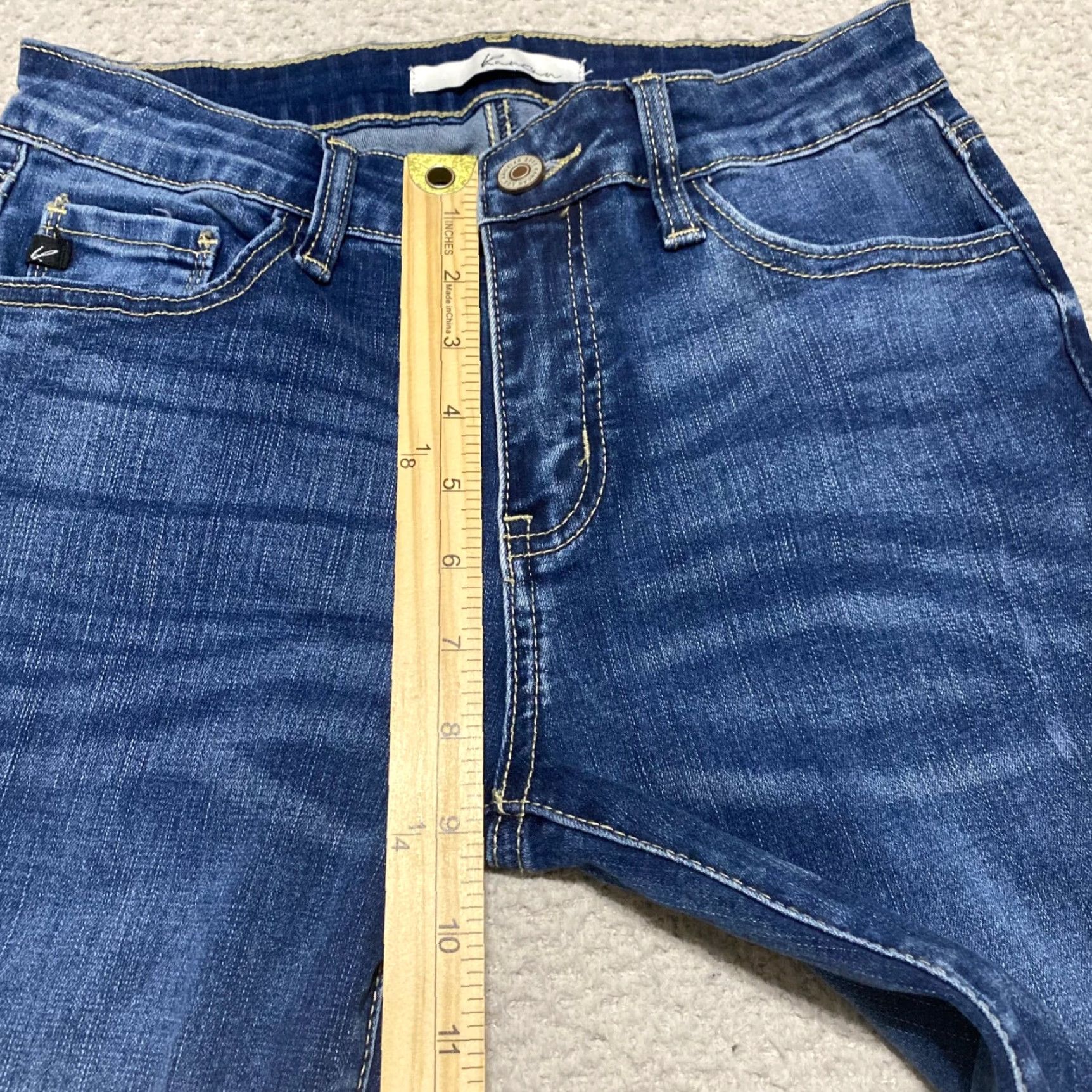 Vintage VINTAGE Kancan Jeans Womens Denim Mid Rise Dark Wash Skinny Leg 26 Blue Womens Jeans Size 42" / US 20 - 4 Thumbnail