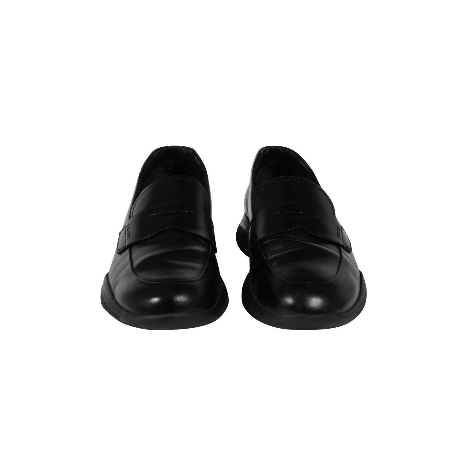 Prada Spazzolato Rois Penny Loafers Black - 02401 Size US 7.5 / EU 40-41 - 2 Thumbnail