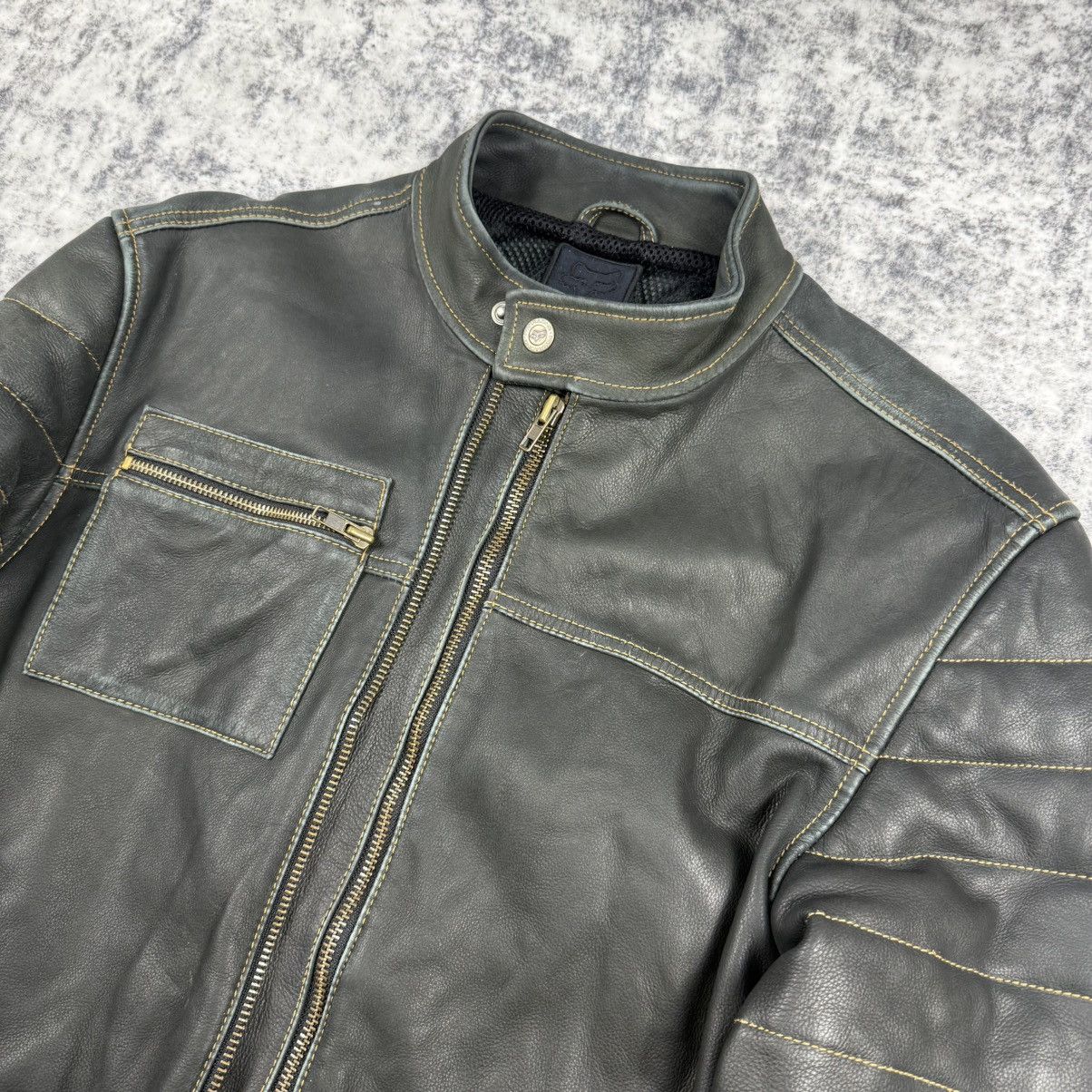 Fox Racing Vintage Fox Racing ‘Dark Green’ Leather Jacket Size US L / EU 52-54 / 3 - 2 Thumbnail