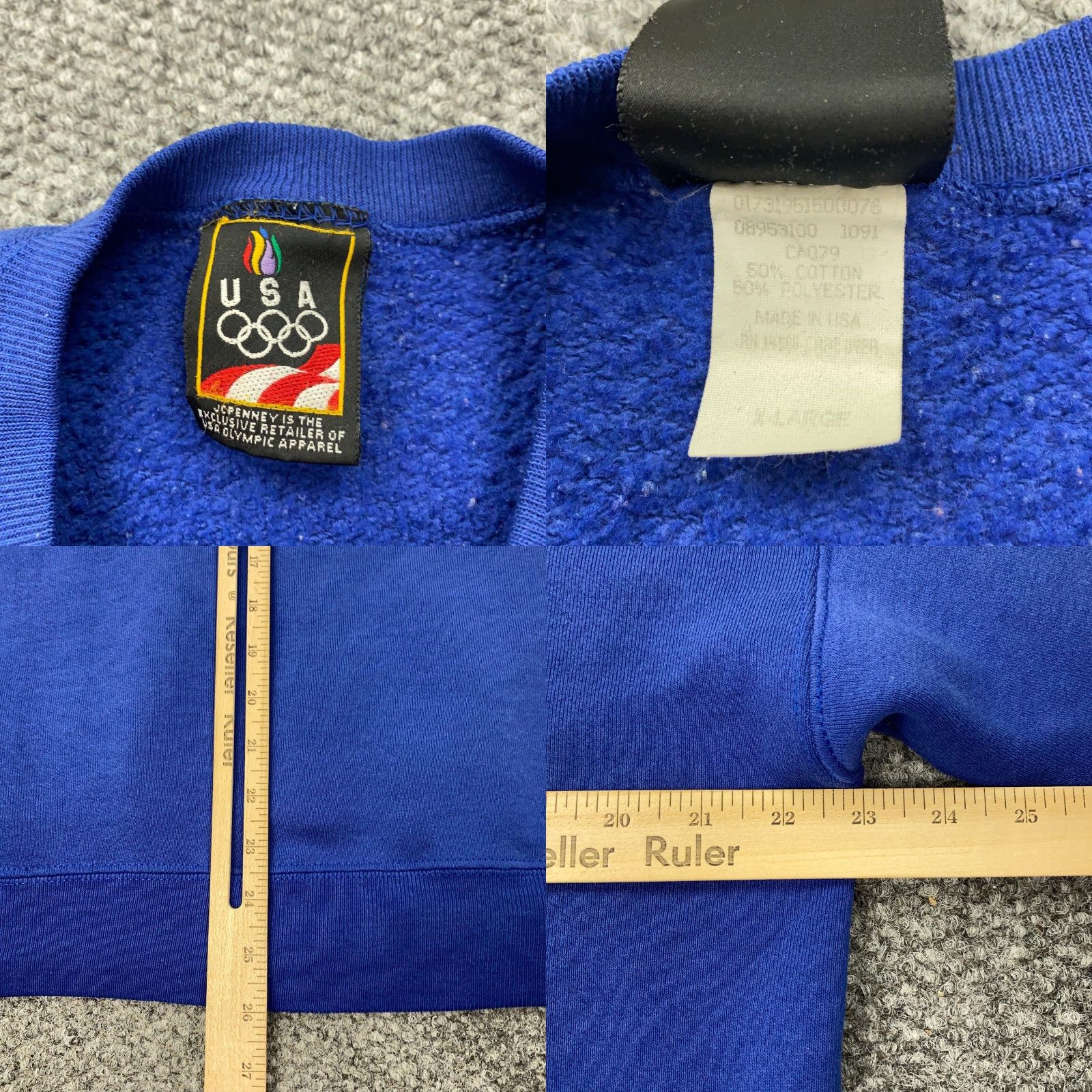 JCPenney VTG J.C. Penney Team USA Olympics Sweatshirt Mens XL Blue Pullover Fleece 90s Mens USA Size US XL / EU 56 / 4 - 8 Thumbnail