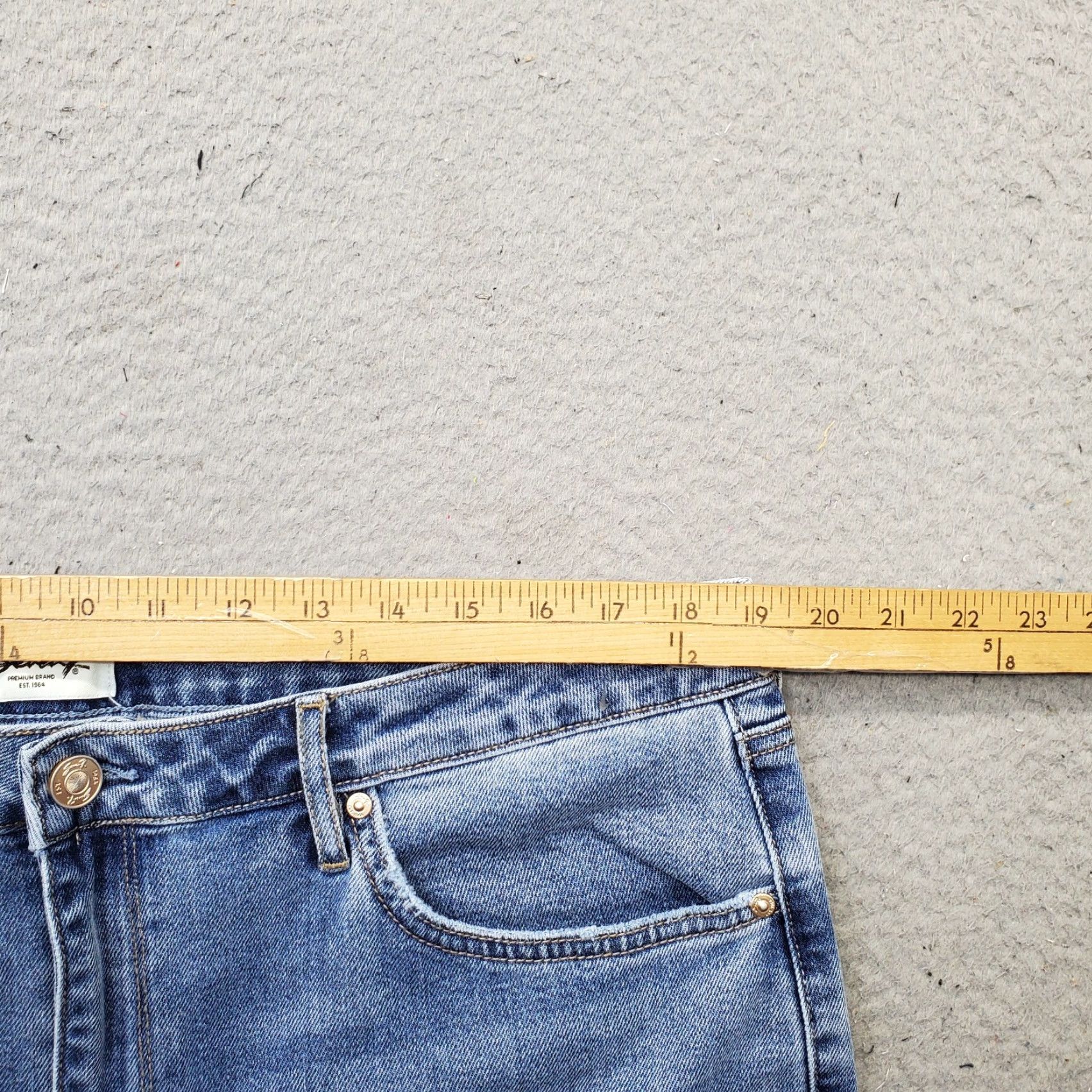 Vintage Seven7 Jeans Womens 16 Blue Denim Fitted High Rise Straight Leg Waist 38 Inseam 31 In Vintage No Size 38" / US 16 / IT 52 - 6 Thumbnail