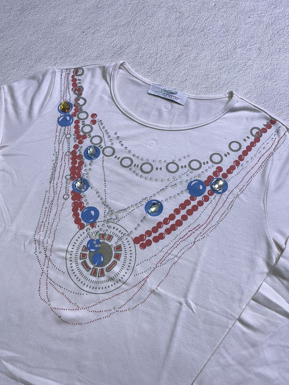 Japanese Brand Y2K crocodile long sleeve t-shirt with necklace motif Size US M / EU 48-50 / 2 - 3 Thumbnail