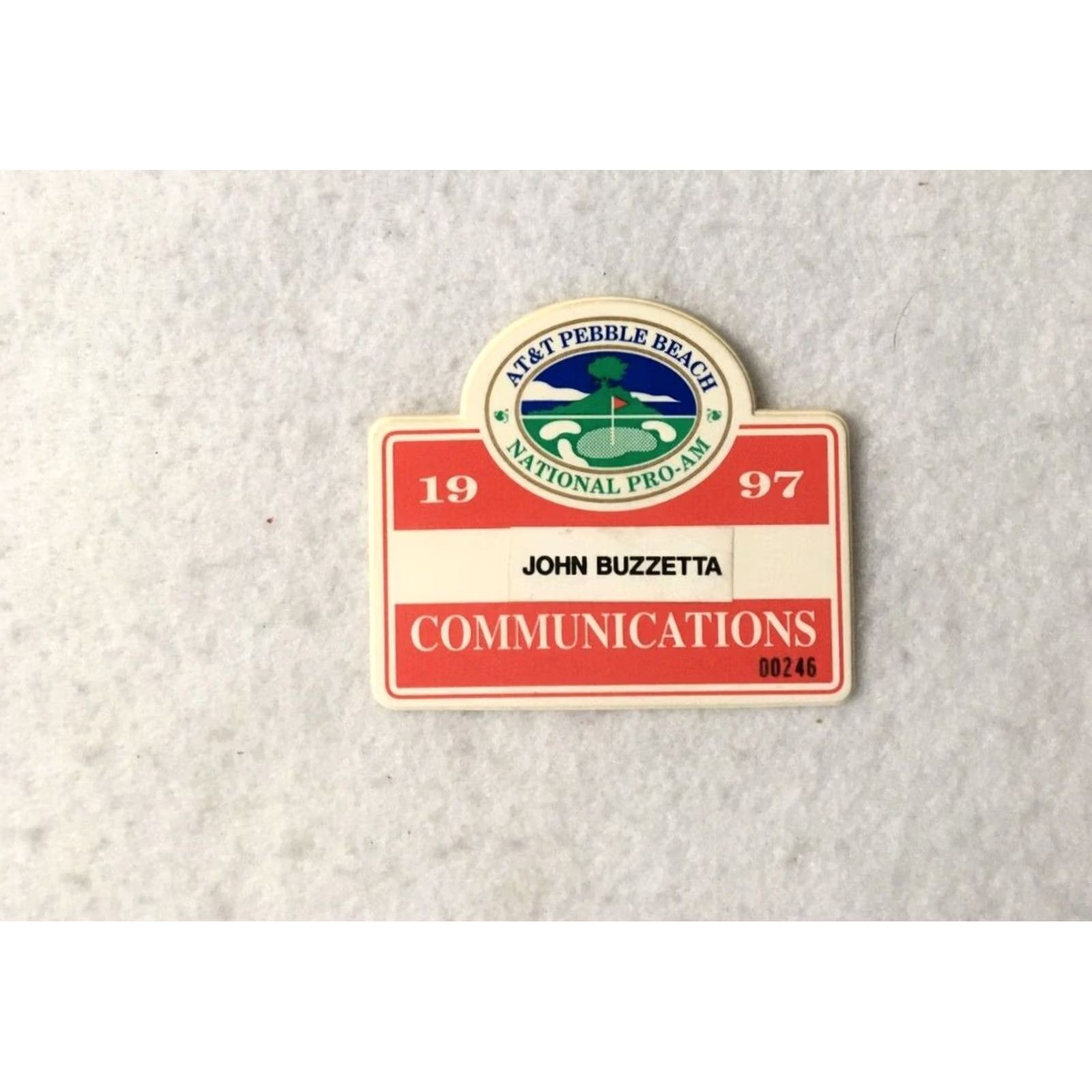 Imperial AT&T Pebble Beach National Pro-Am Hat 1997 official with staff badge Size ONE SIZE - 2 Thumbnail