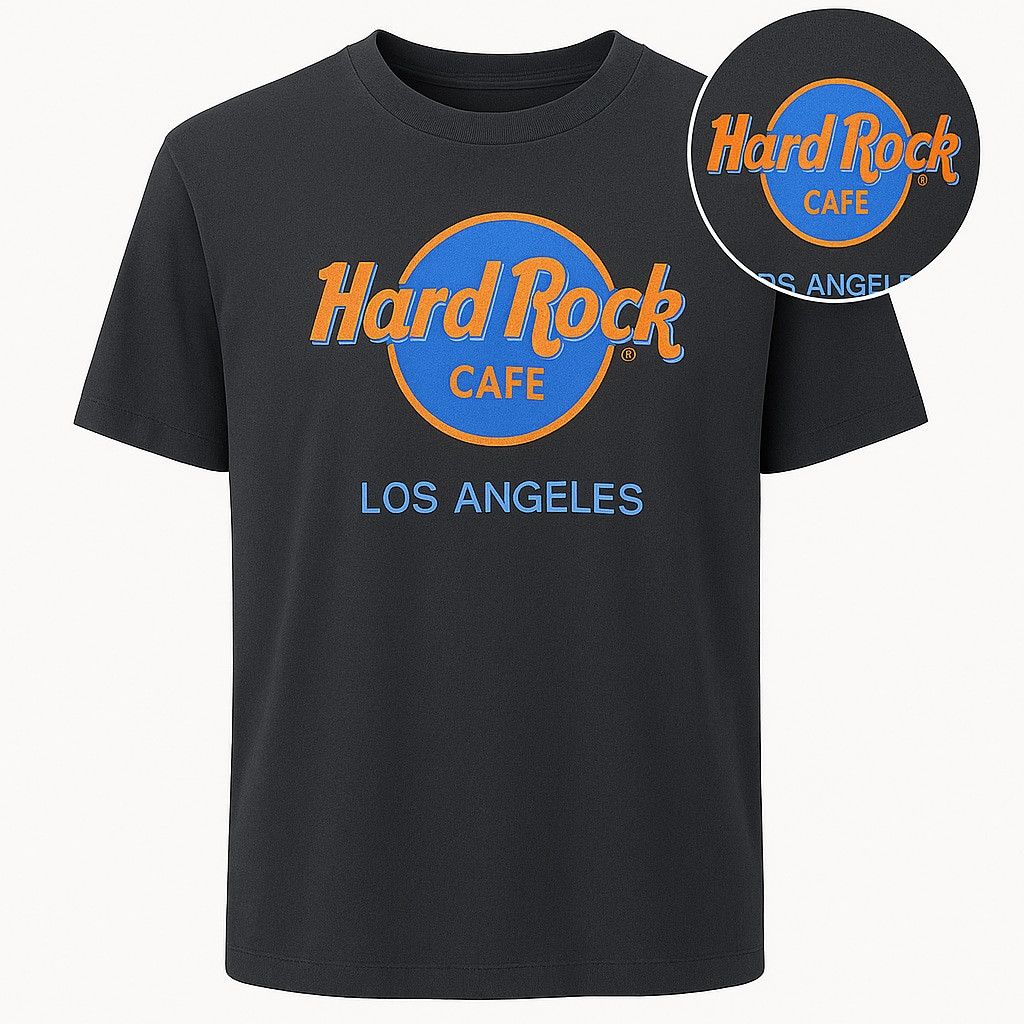 Hard Rock Cafe Hard Rock Cafe Los Angeles Graphic Tee (Tag Removed, L) Size US XL / EU 56 / 4 - 1 Thumbnail