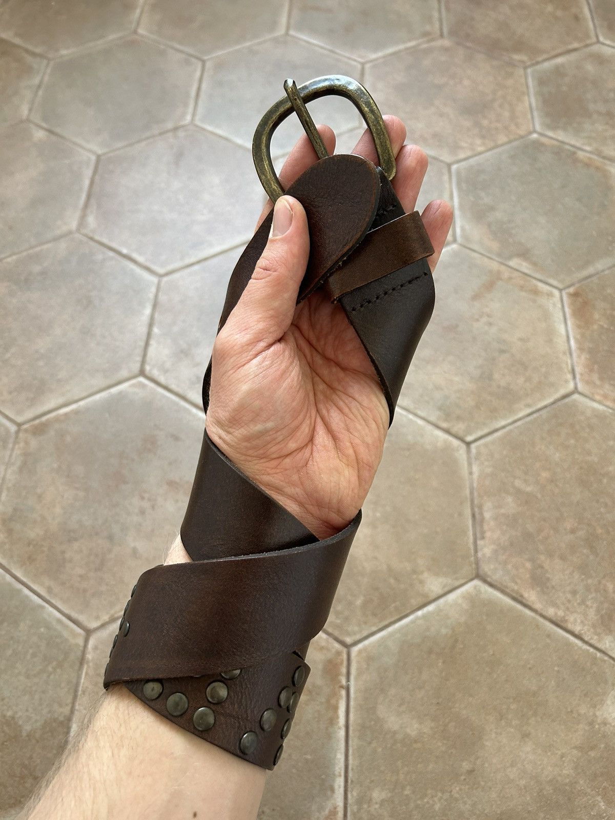 Other VINTAGE LEATHER BELT Japanese Size ONE SIZE - 2 Thumbnail