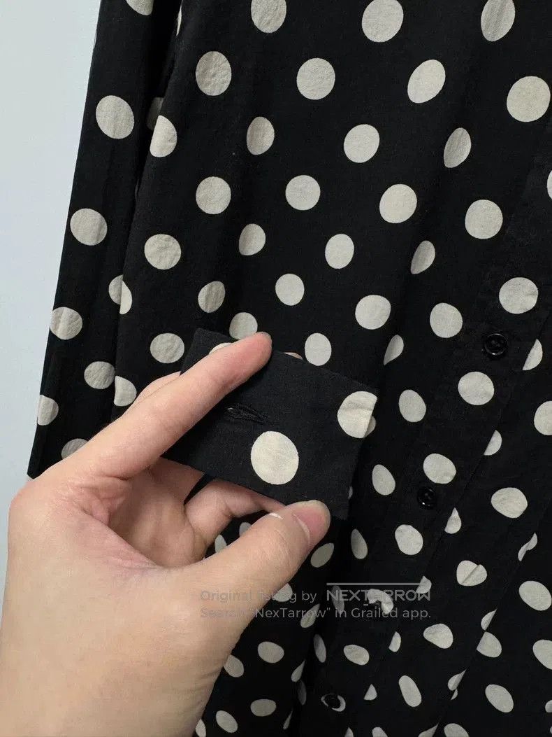 Saint Laurent Paris Saint Laurent Polka Dot Fringe Shirt. Size US XL / EU 56 / 4 - 3 Thumbnail