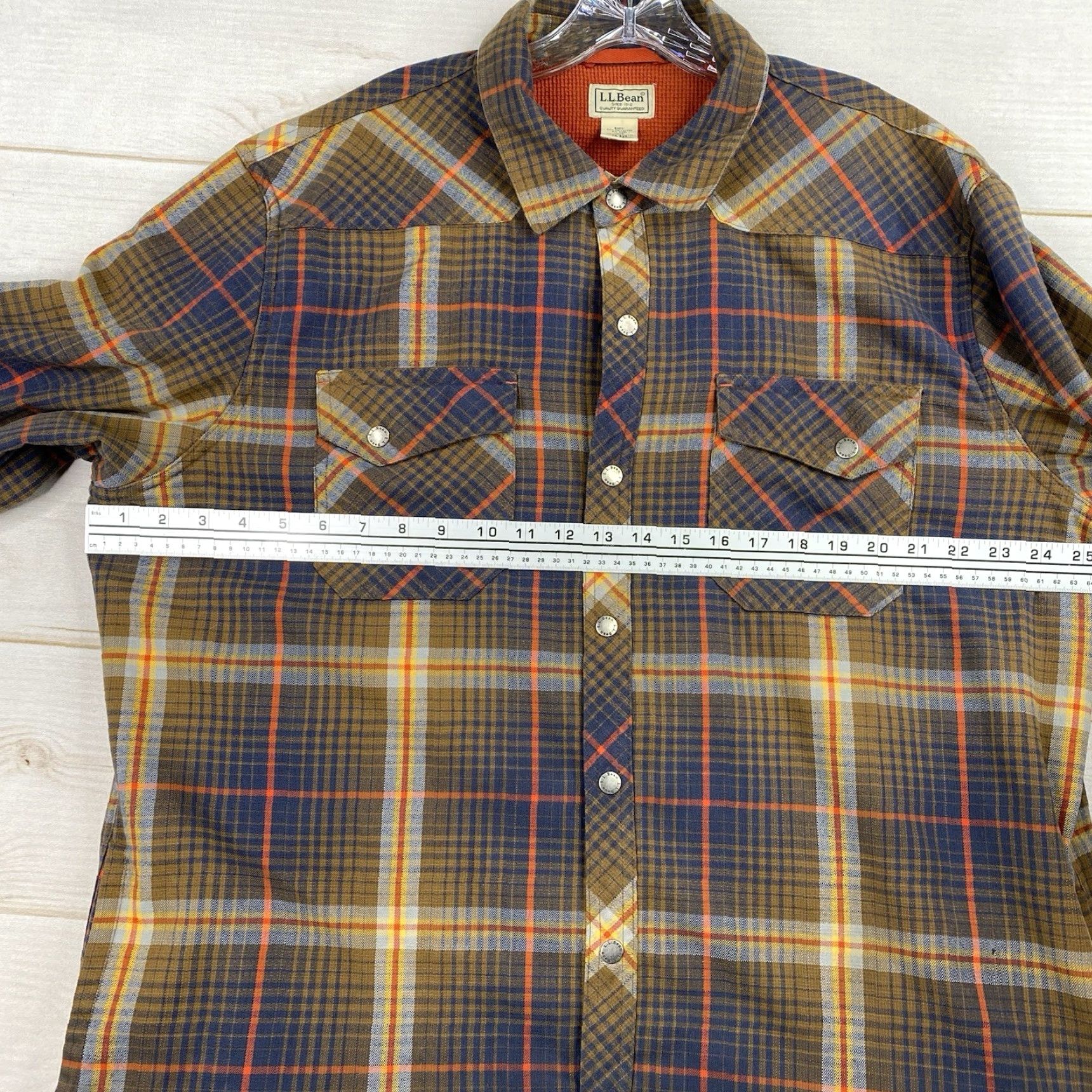 Vintage VINTAGE LL Bean Shirt Jacket Mens XL Plaid Canvas Flannel Lined Shacket Snap Pocket Size US XL / EU 56 / 4 - 7 Thumbnail