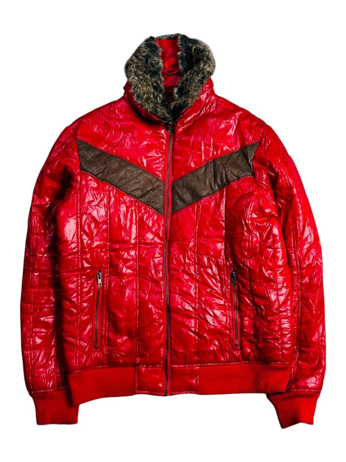 BUFFALO BOBS 2000s Armee Franquise - Vkei Style Trim Fur Puffer Jacket Size US M / EU 48-50 / 2 - 6 Thumbnail
