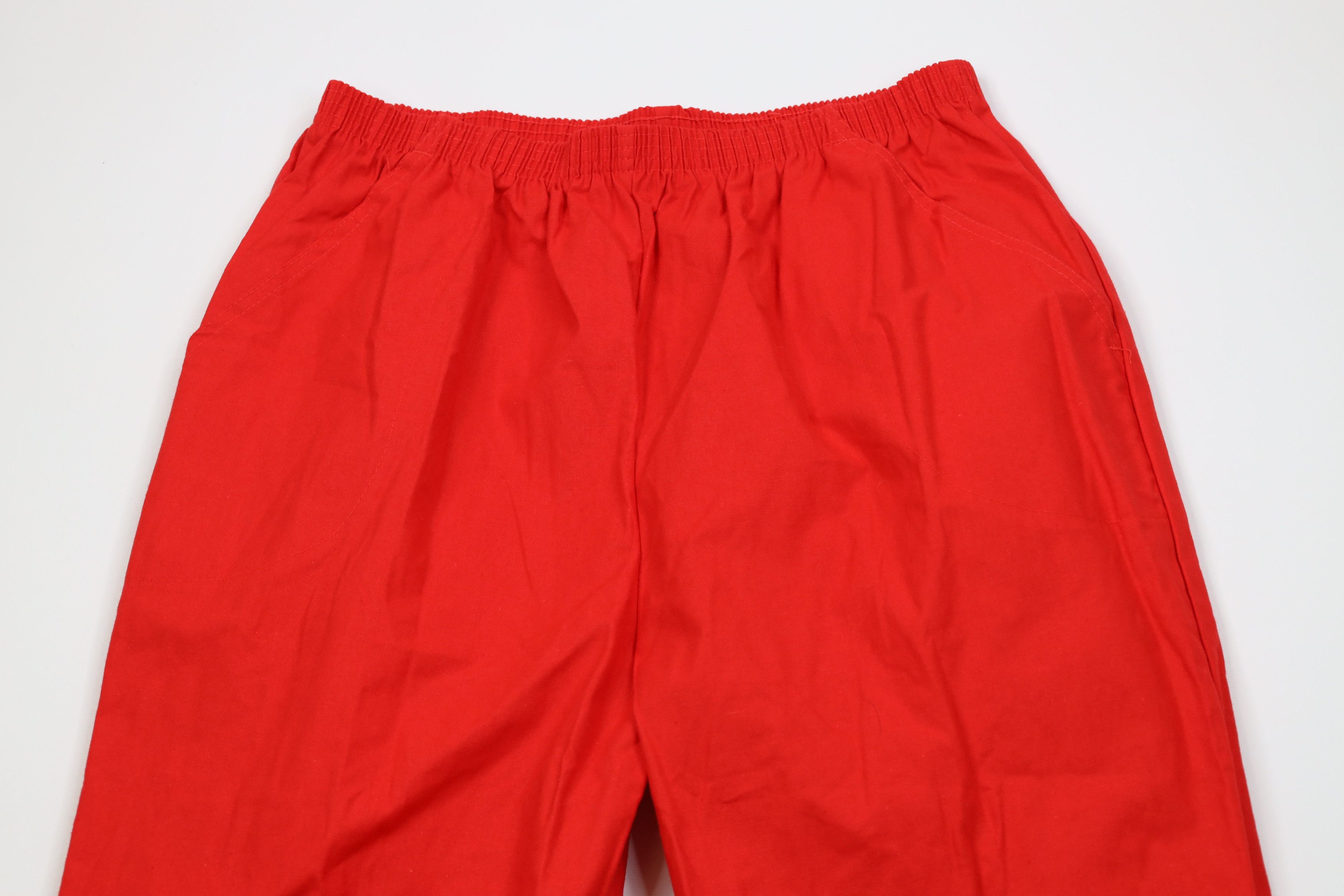 Vintage Vintage 70s Streetwear Straight Leg Pants Cotton Red USA Size 40" / US 18 - 2 Thumbnail