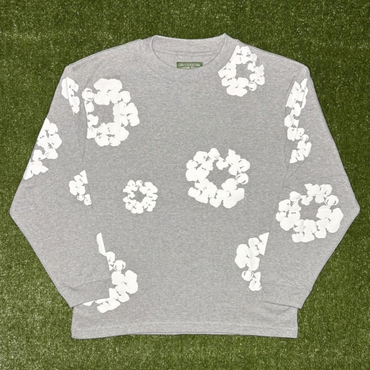 Denim Tears Grey Cotton Wreath Long Sleeve T-Shirt