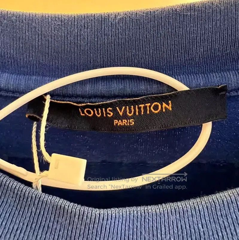 Louis Vuitton Louis Vuitton Men's XL Blue Cotton T-Shirt . Size US XL / EU 56 / 4 - 3 Thumbnail