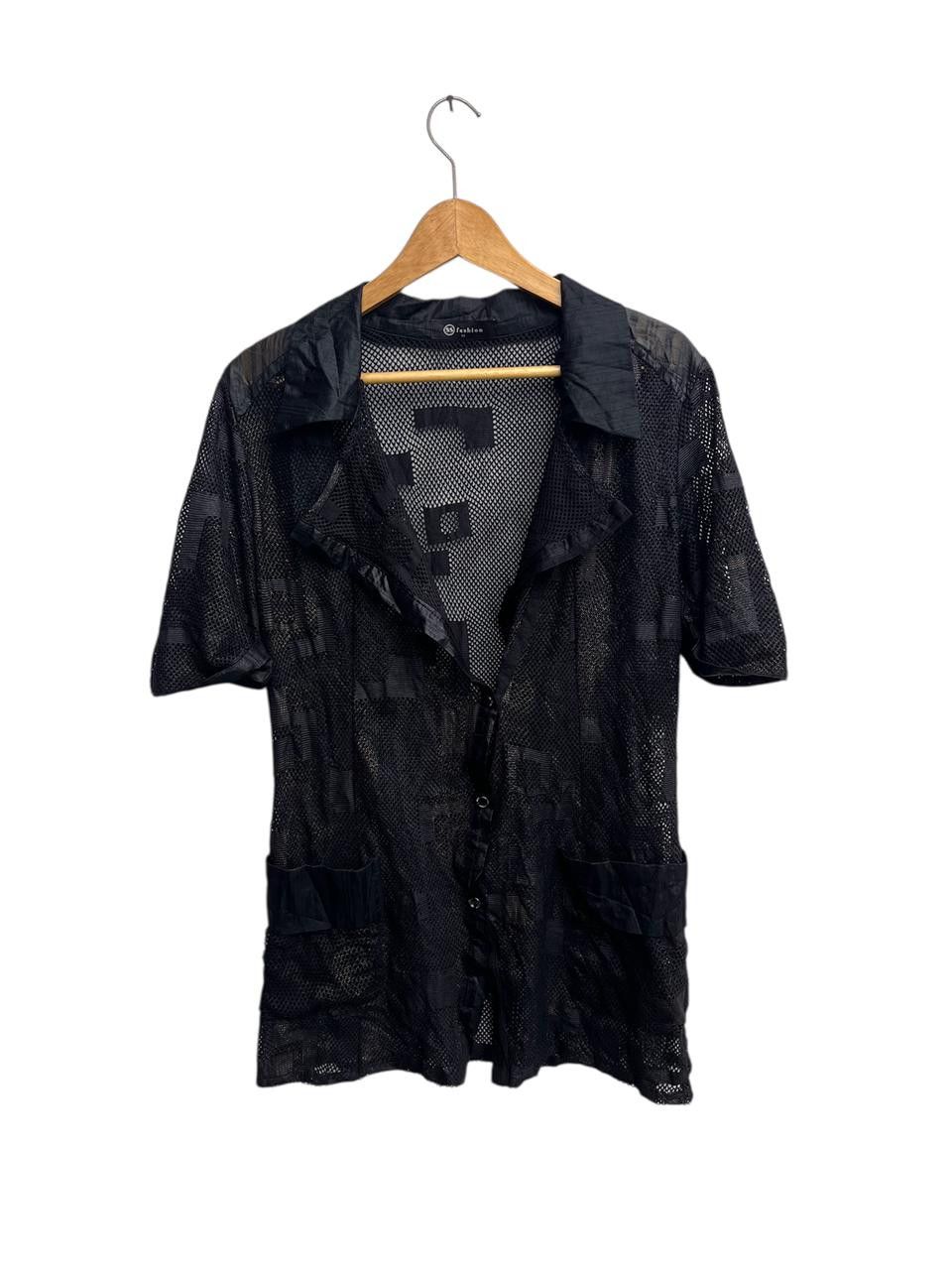 Japanese Brand Fashion MeshTop button-down shirt LGB Size US S / EU 44-46 / 1 - 1 Thumbnail