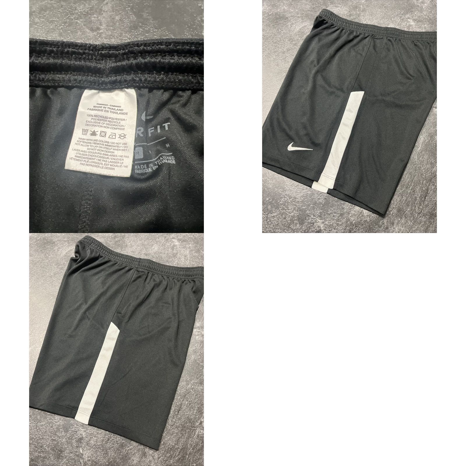 Nike Nike M Shorts Athletic Drawstring Men polyester Black Neon Green Pockets Logo Size US 31 - 8 Thumbnail