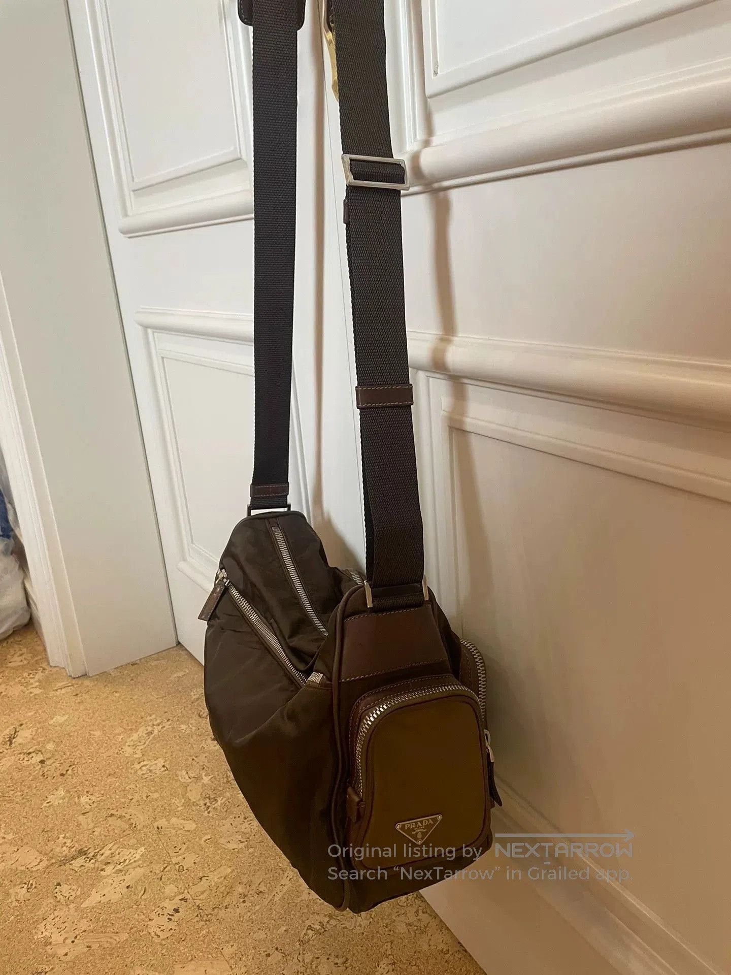 Prada PRADA Wool Leather Combination Handbag. Size ONE SIZE - 3 Thumbnail