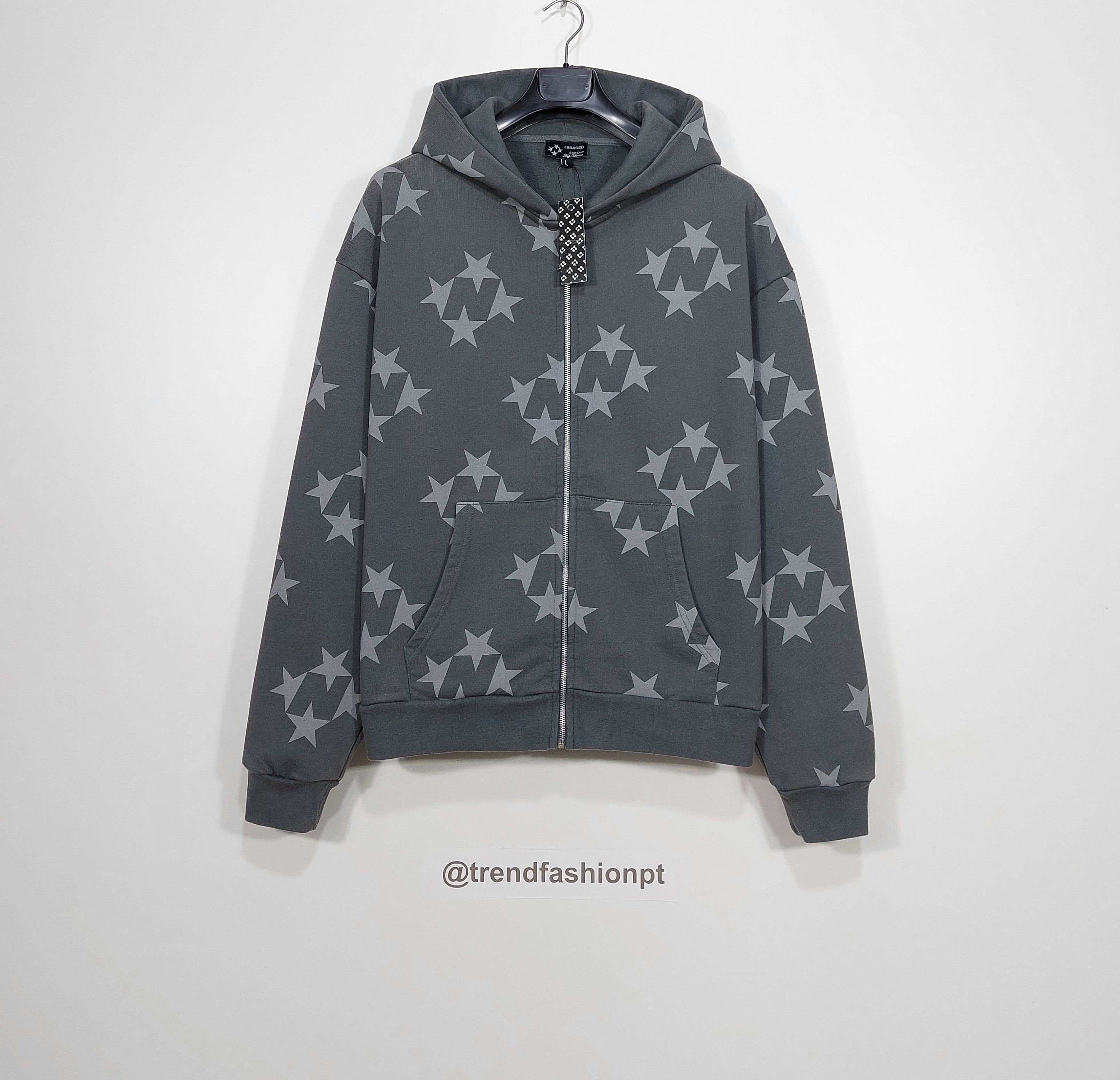 Other 99BASED star monogram zip hoodie - dark grey L Size US L / EU 52-54 / 3 - 1 Thumbnail