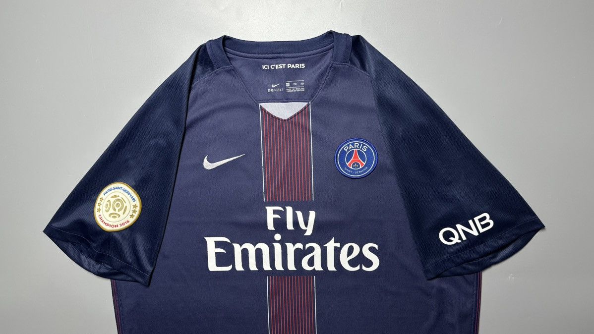 Nike PSG NIKE 2016/2017 FOOTBALL SOCCER HOME JERSEY #11 DI MARIA Size US XXL / EU 58 / 5 - 3 Thumbnail