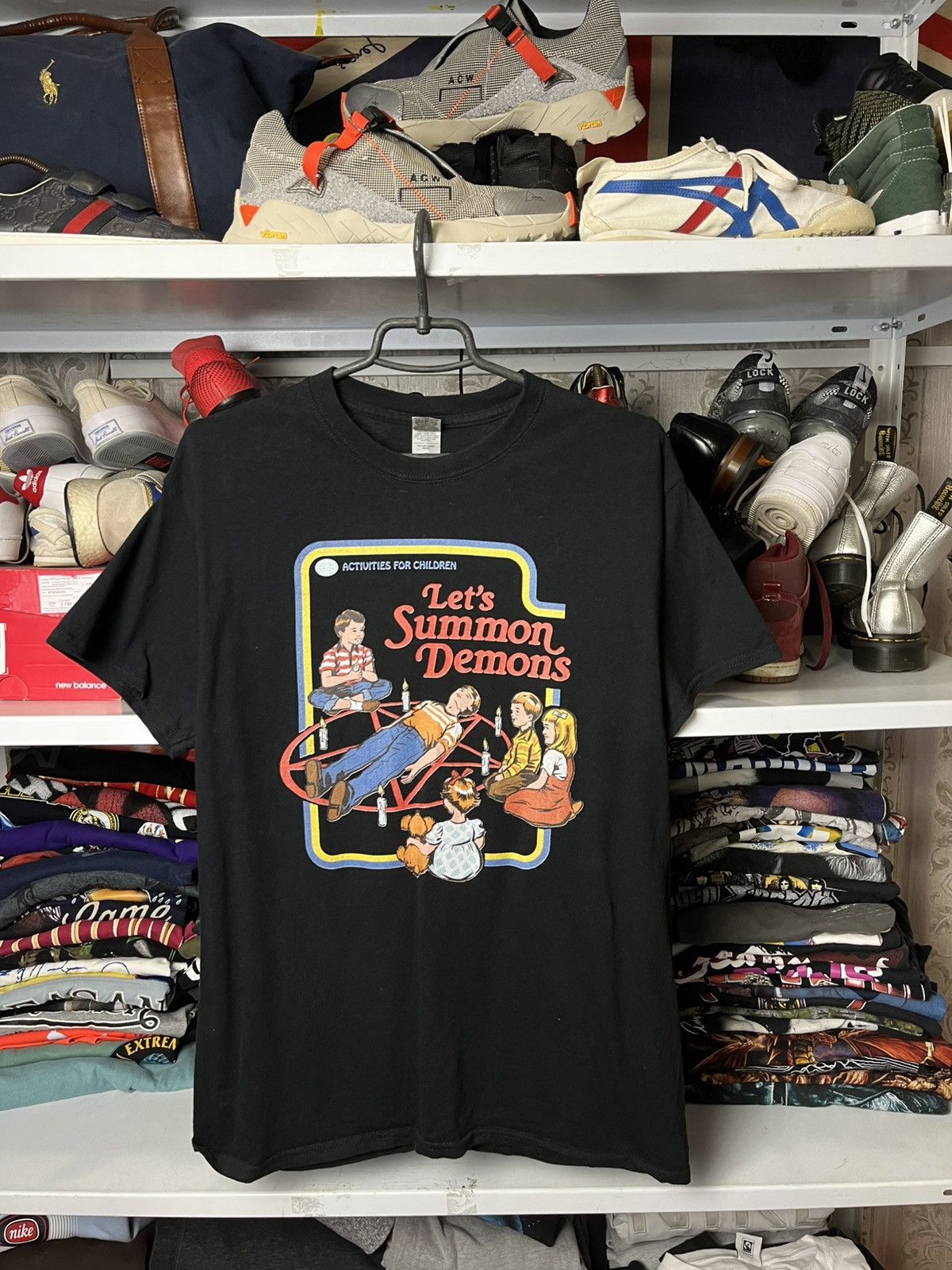 Vintage Vintage Let’s Summon Demons Humor T-Shirt Y2K Size US M / EU 48-50 / 2 - 1 Thumbnail