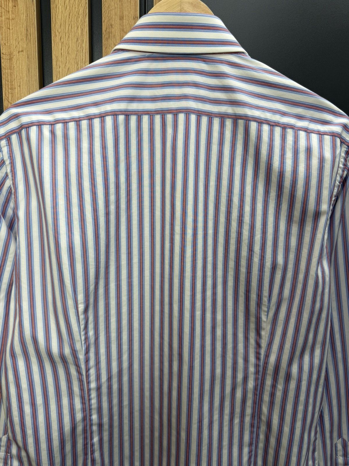 Luigi Borrelli Luigi Borrelli Napoli Striped Cotton Shirt Men’s Size US L / EU 52-54 / 3 - 9 Thumbnail